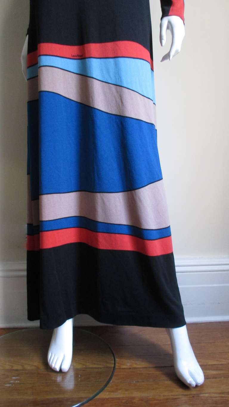 1960's Louis Feraud Mod Maxi In Excellent Condition In Water Mill, NY
