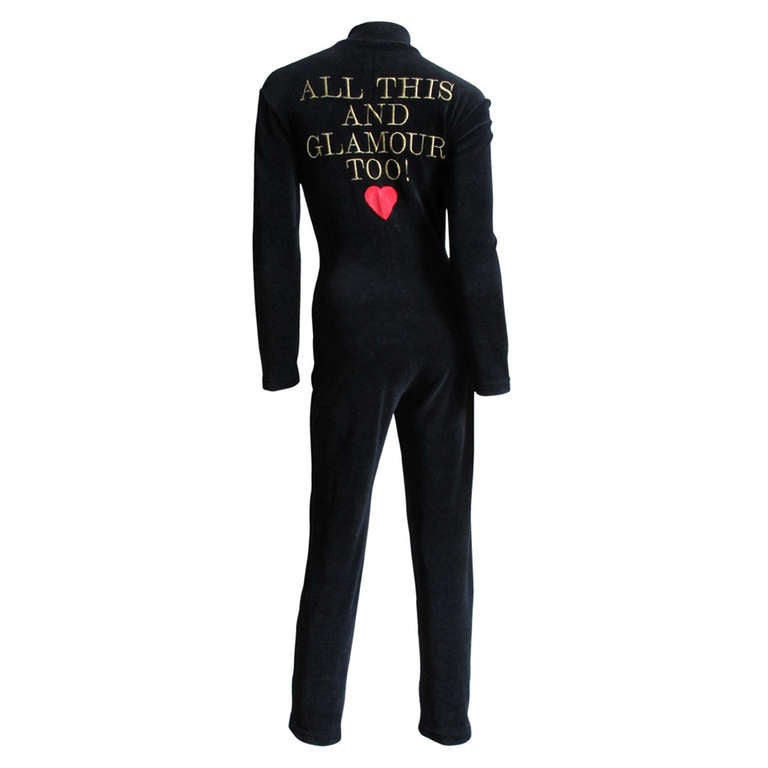 Moschino " ALL THIS AND GLAMOUR TOO! " Jumpsuit