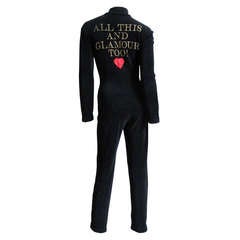 Vintage Moschino " ALL THIS AND GLAMOUR TOO! " Jumpsuit