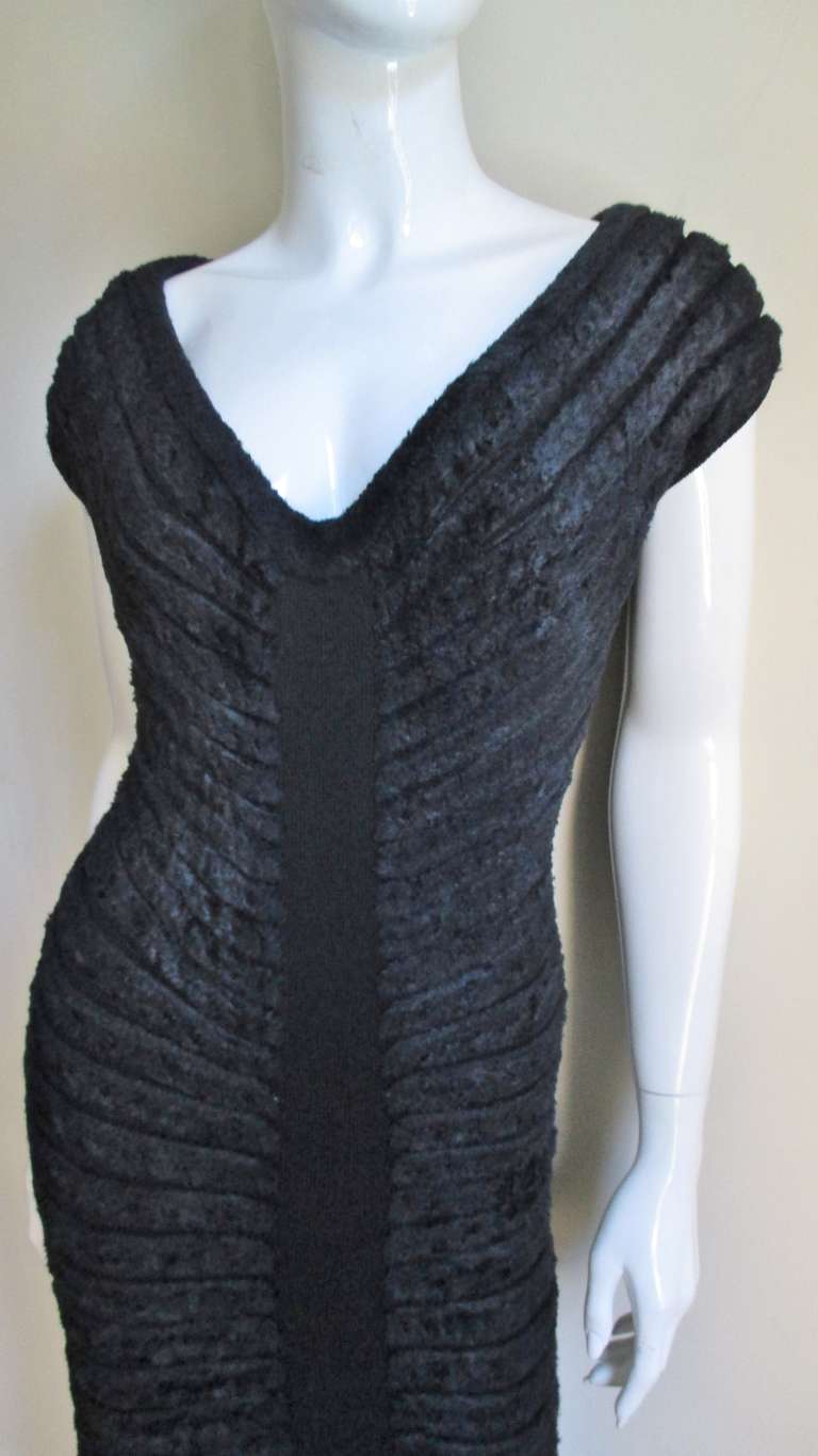 Alaia " Faux Fur " Chenille Mermaid Dress