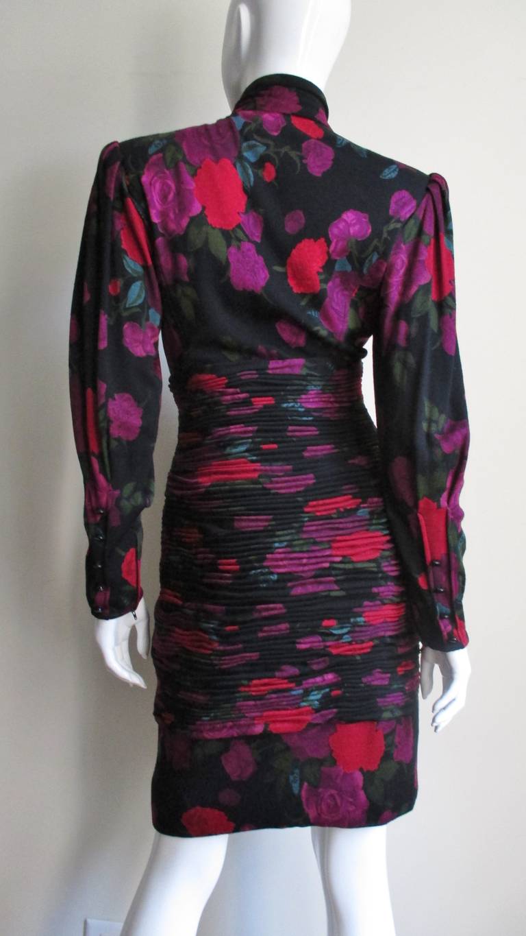 Emanuel Ungaro 1980s Dress with Ruching For Sale 6