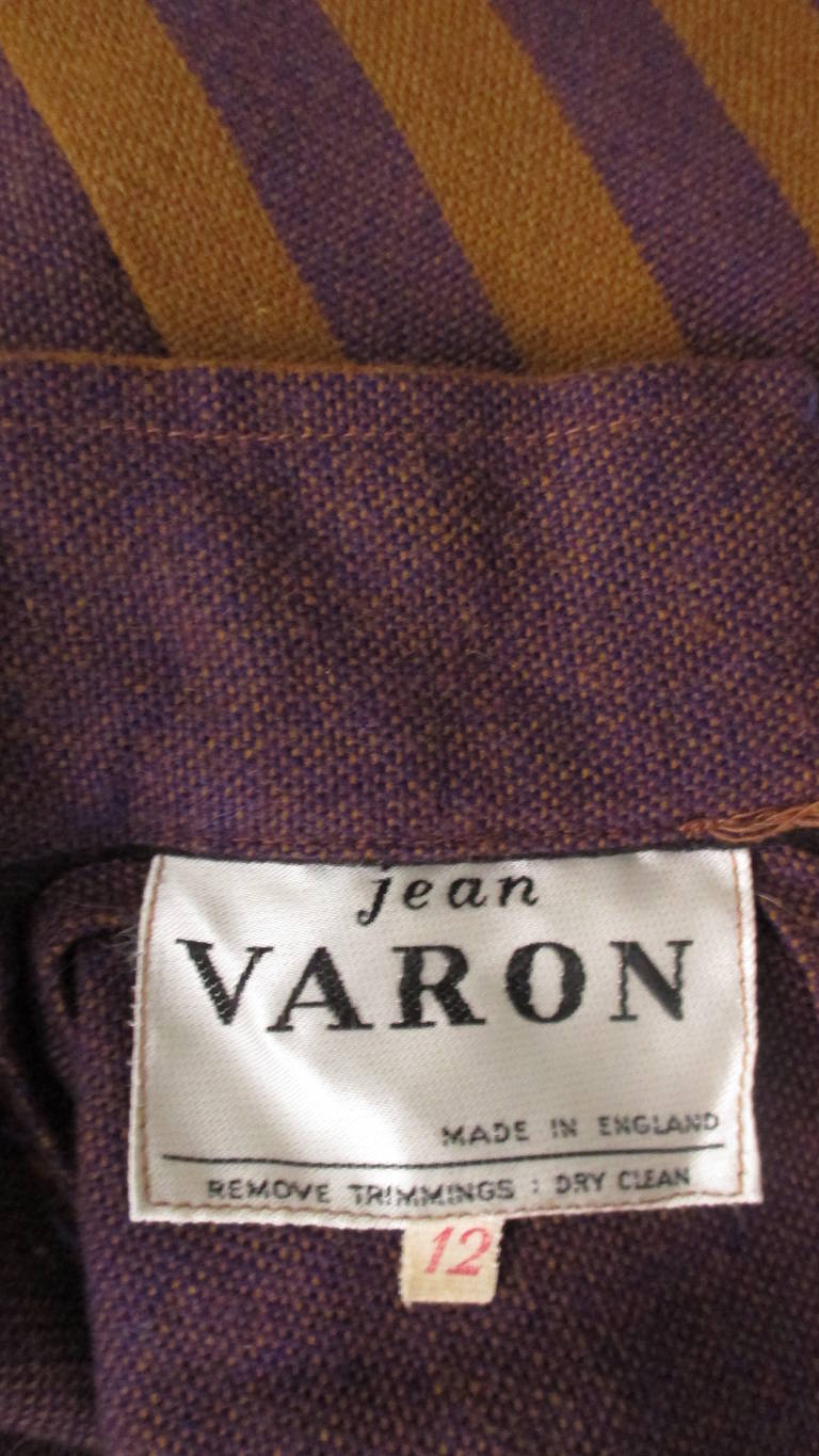 Jean Varon Colorblock Maxi Dress 1970 en vente 3