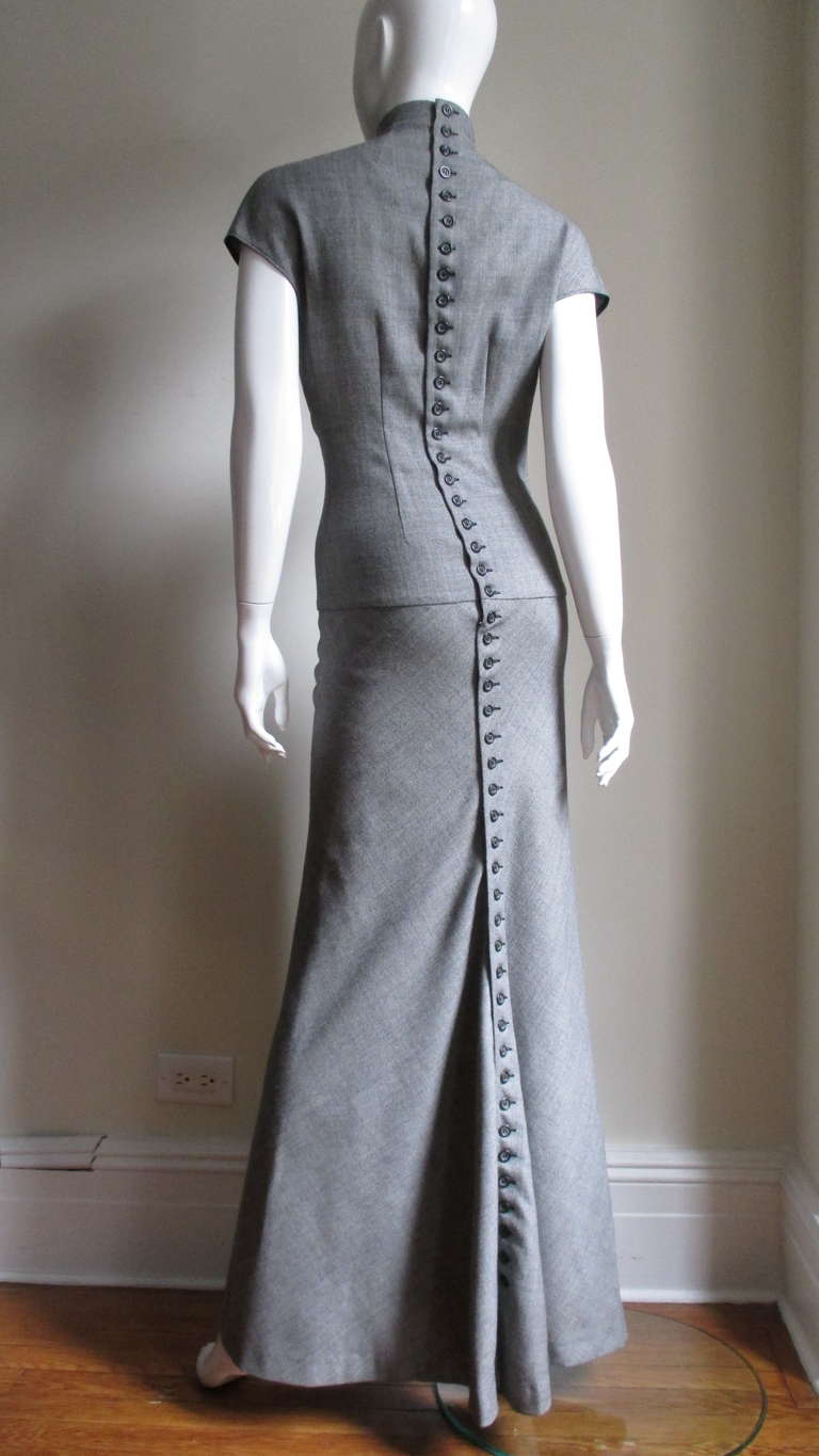 Early Alexander Mcqueen 48 Buttons Back Maxi 5