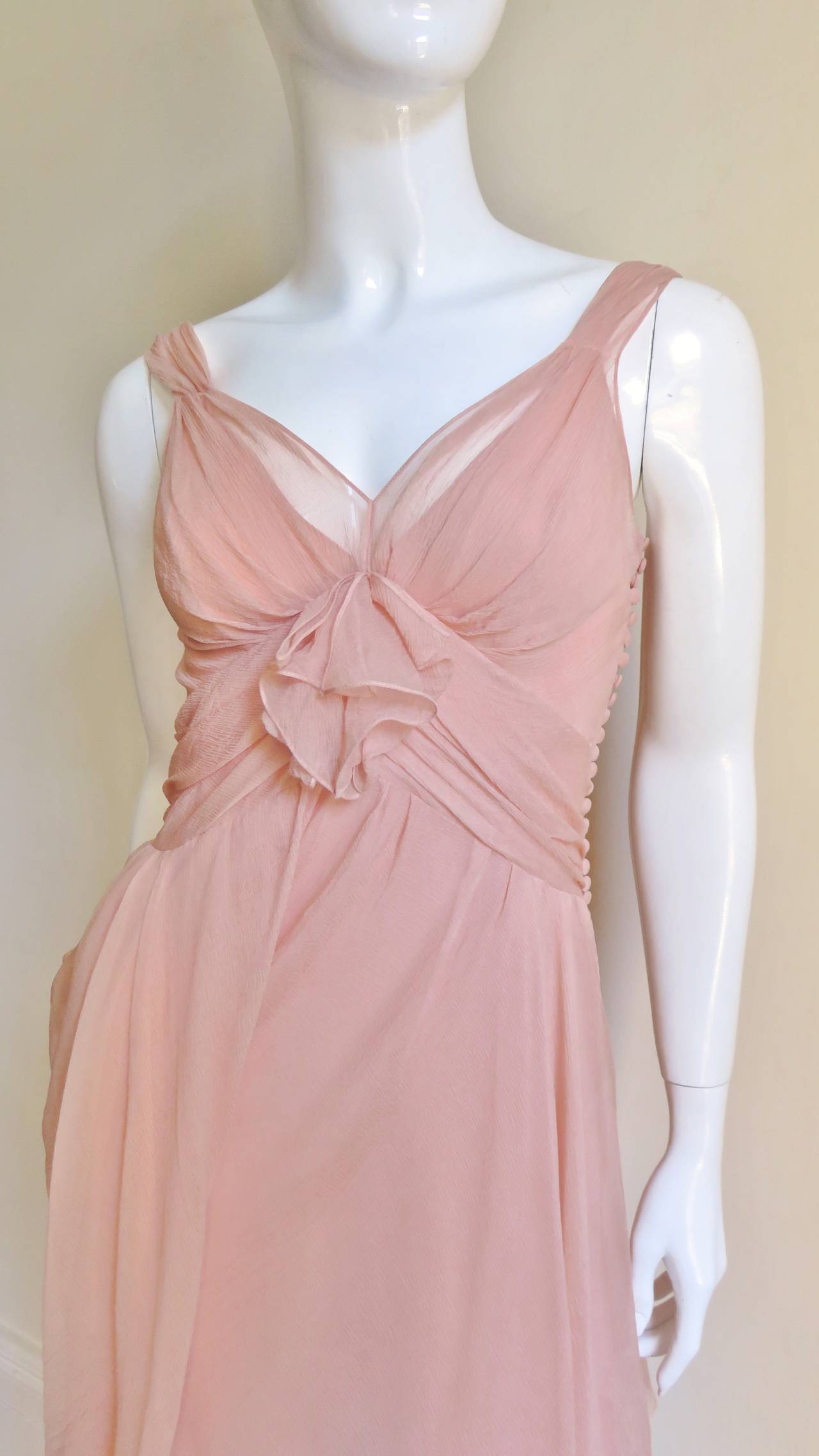 Ethereal Christian Dior Silk Dress For Sale at 1stdibs