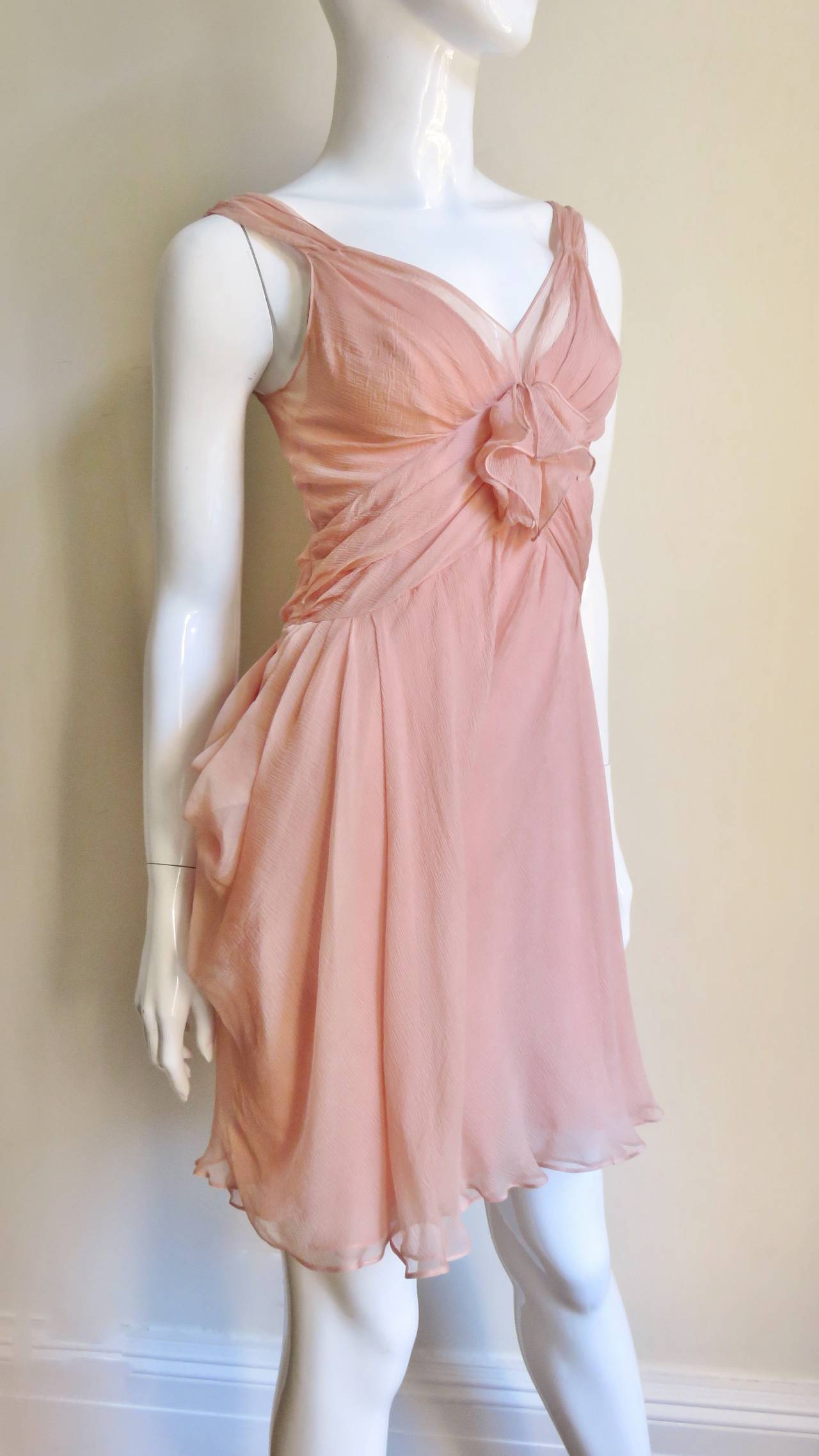 Ethereal Christian Dior Silk Dress For Sale at 1stdibs
