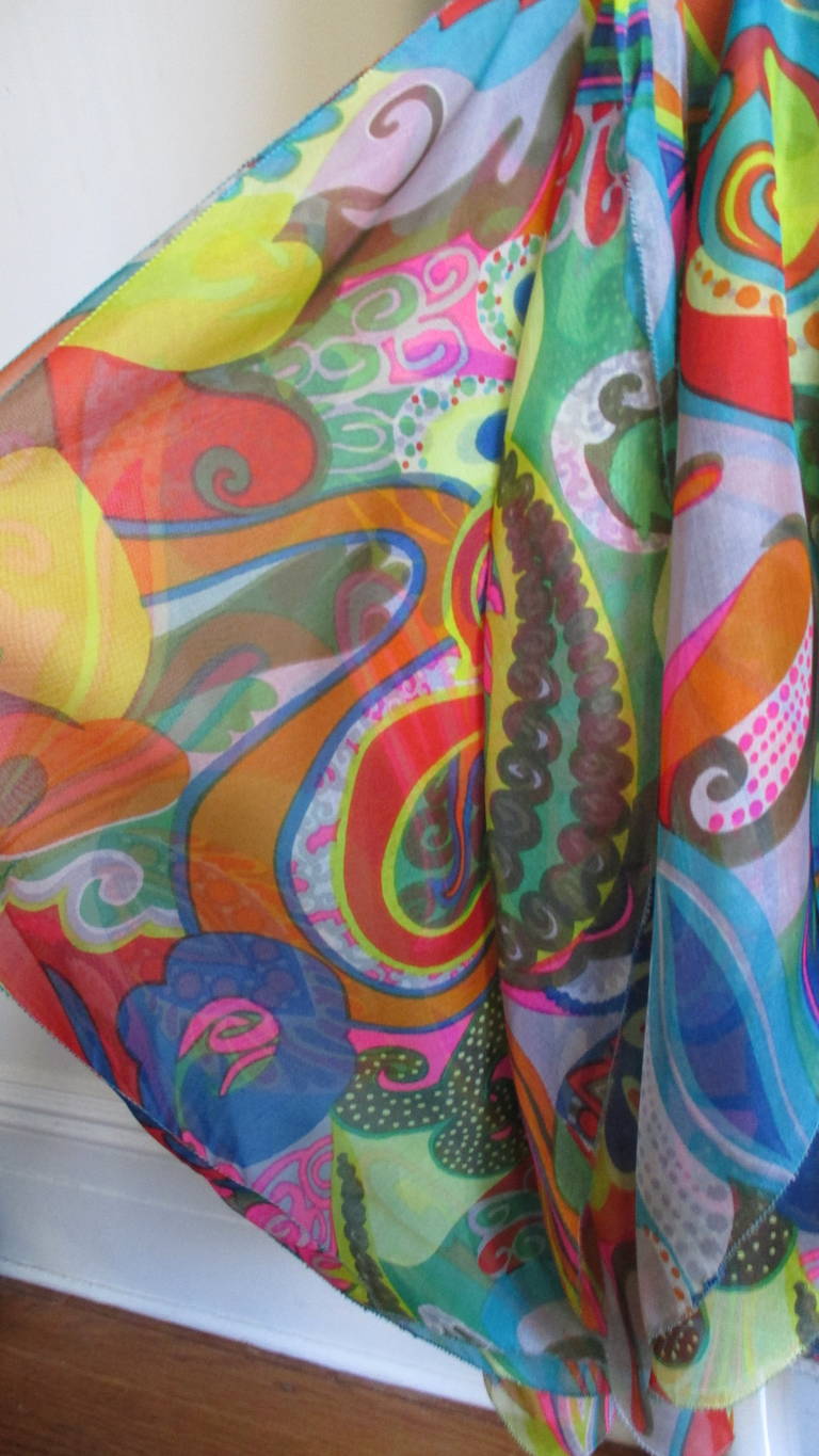 Women's Incredible 1960s Pierre Cardin Psychedelic Orb Hem Dress