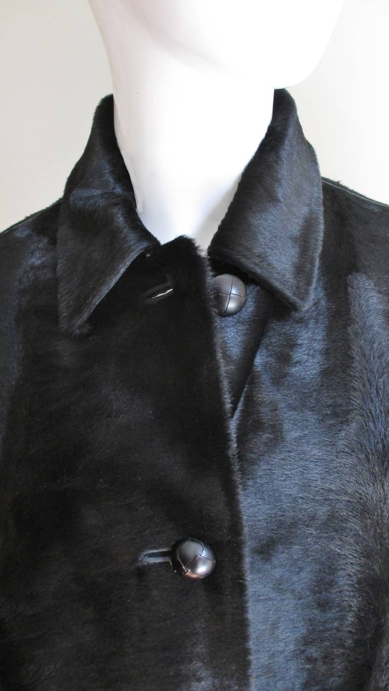 Vintage Gianni Versace Pony Fur Jacket In New Condition In Water Mill, NY