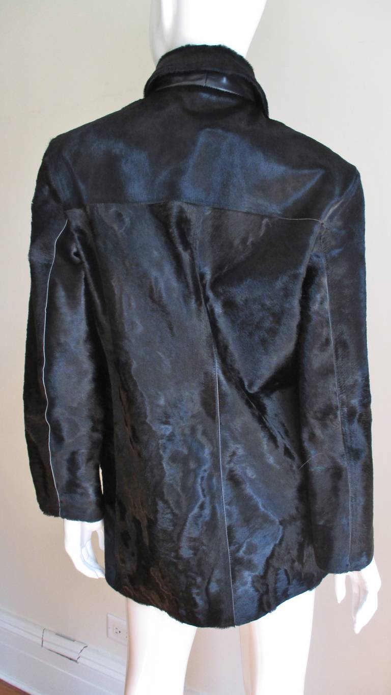 Vintage Gianni Versace Pony Fur Jacket 4