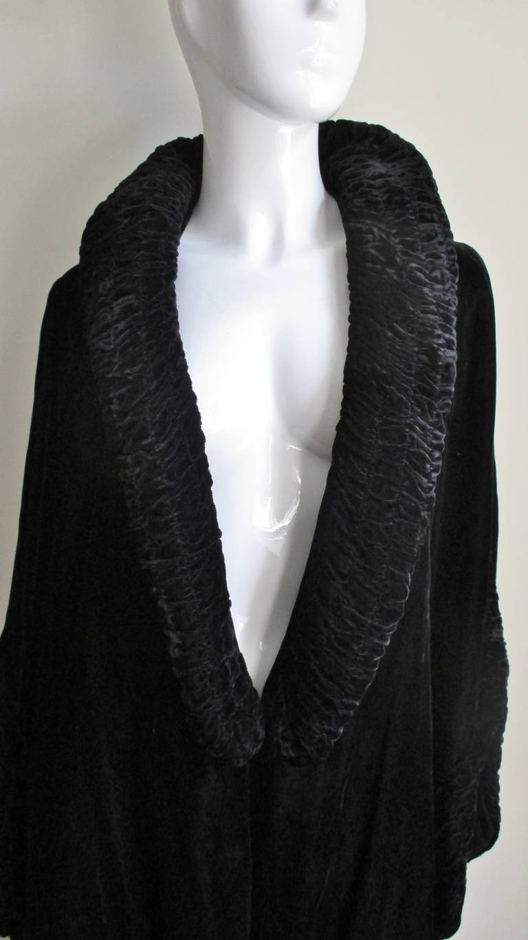 Prisitine 1920's Silk Velvet Opera Coat