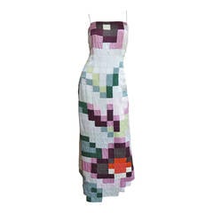 Moschino Color Block Patchwork Maxi Slip Dress 11