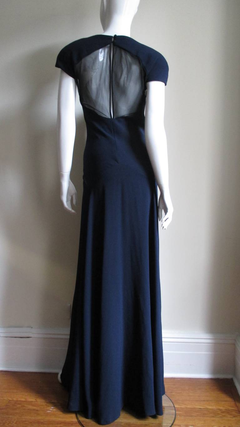 1990s  Jackie Rogers Gown with Sheer Back 4