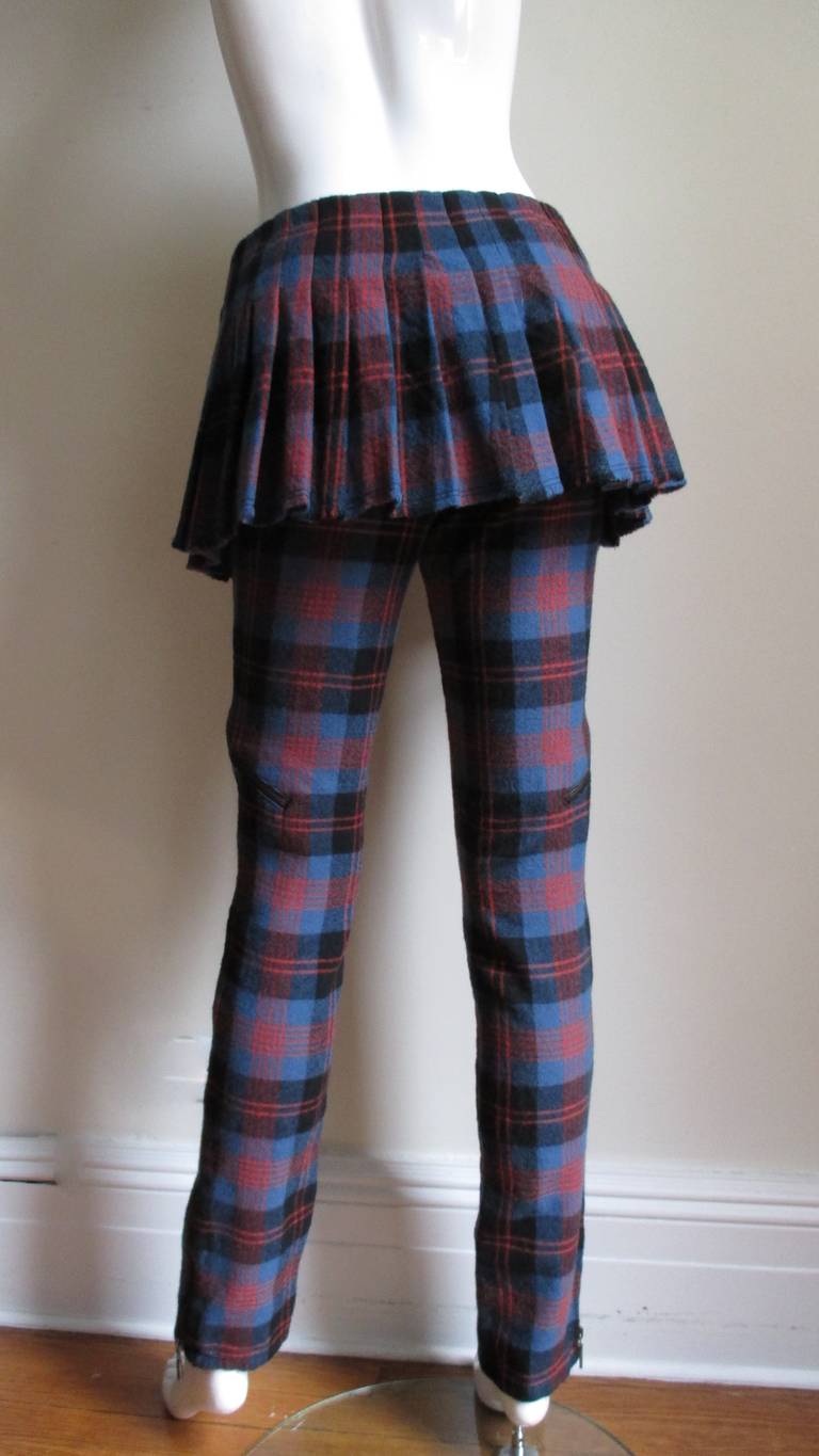 Mcqueen Flannel Pants & Belted Skirt 4