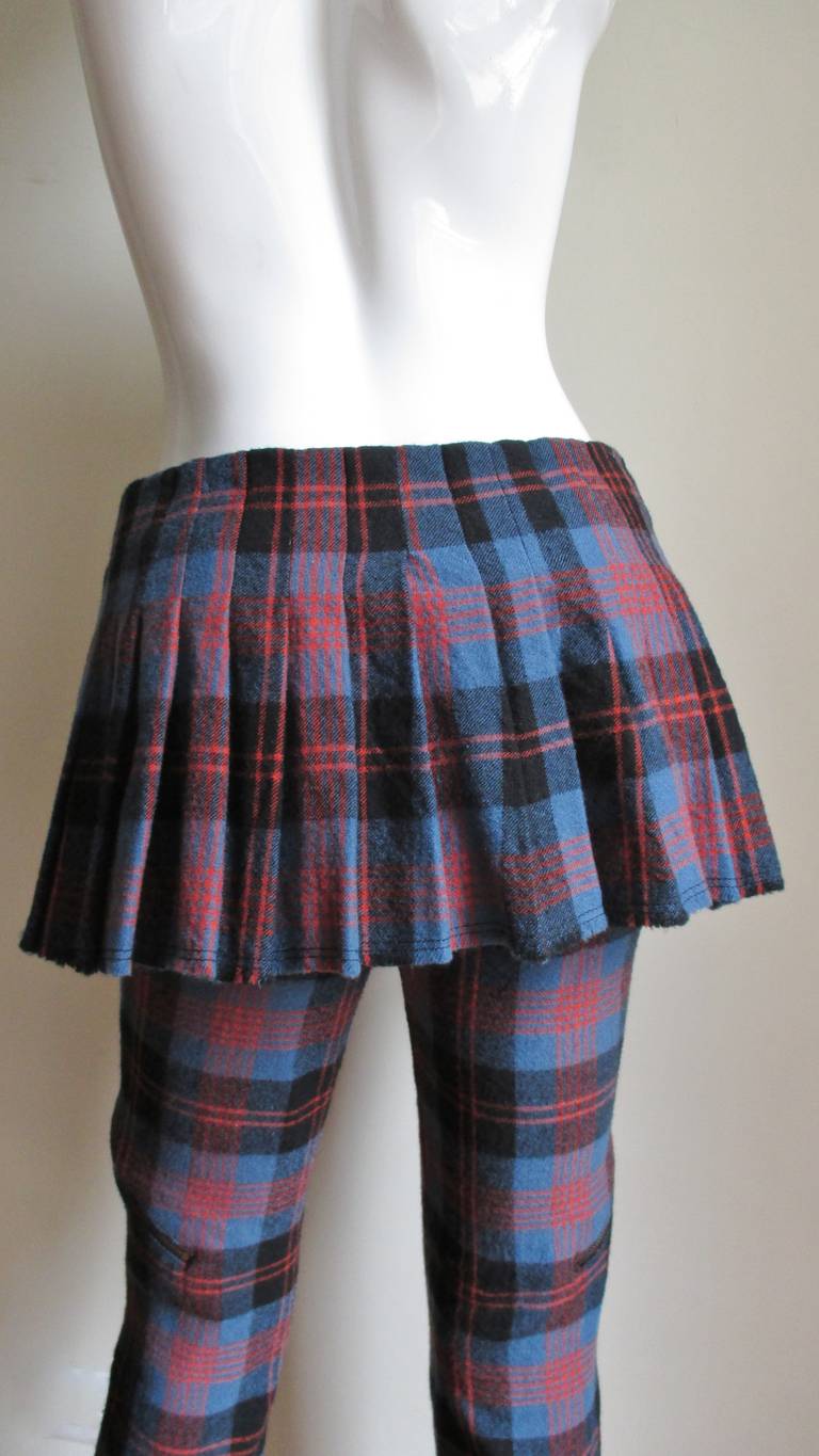 Mcqueen Flannel Pants & Belted Skirt 3