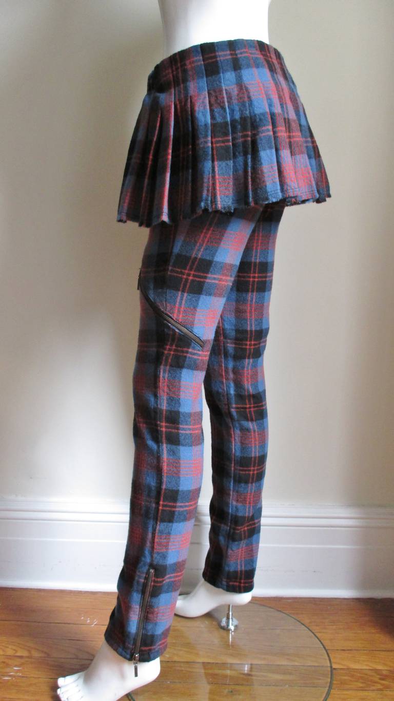 Mcqueen Flannel Pants & Belted Skirt 2
