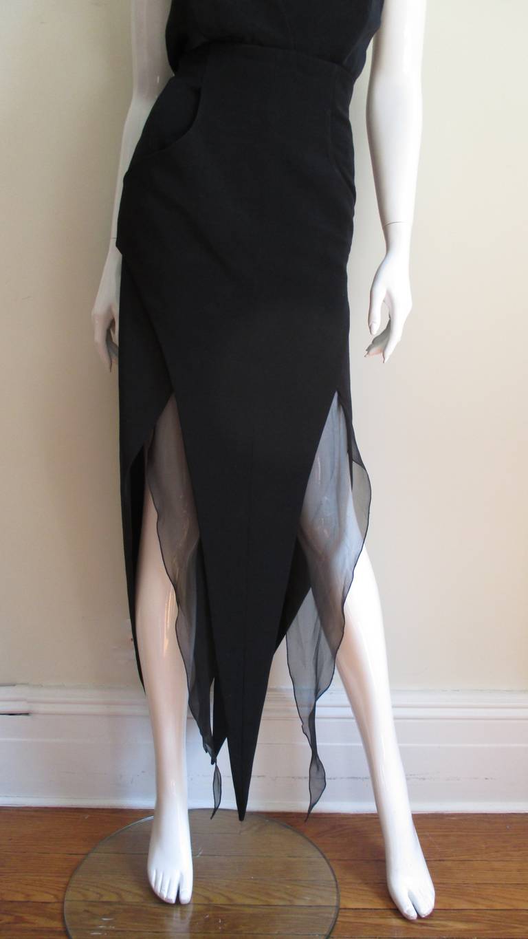 1990s Karl Lagerfeld Plunge Dress In Excellent Condition In Water Mill, NY