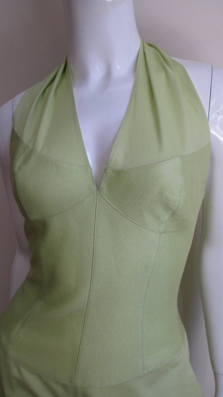Thierry Mugler Corset Halter Jumpsuit In New Condition In Water Mill, NY