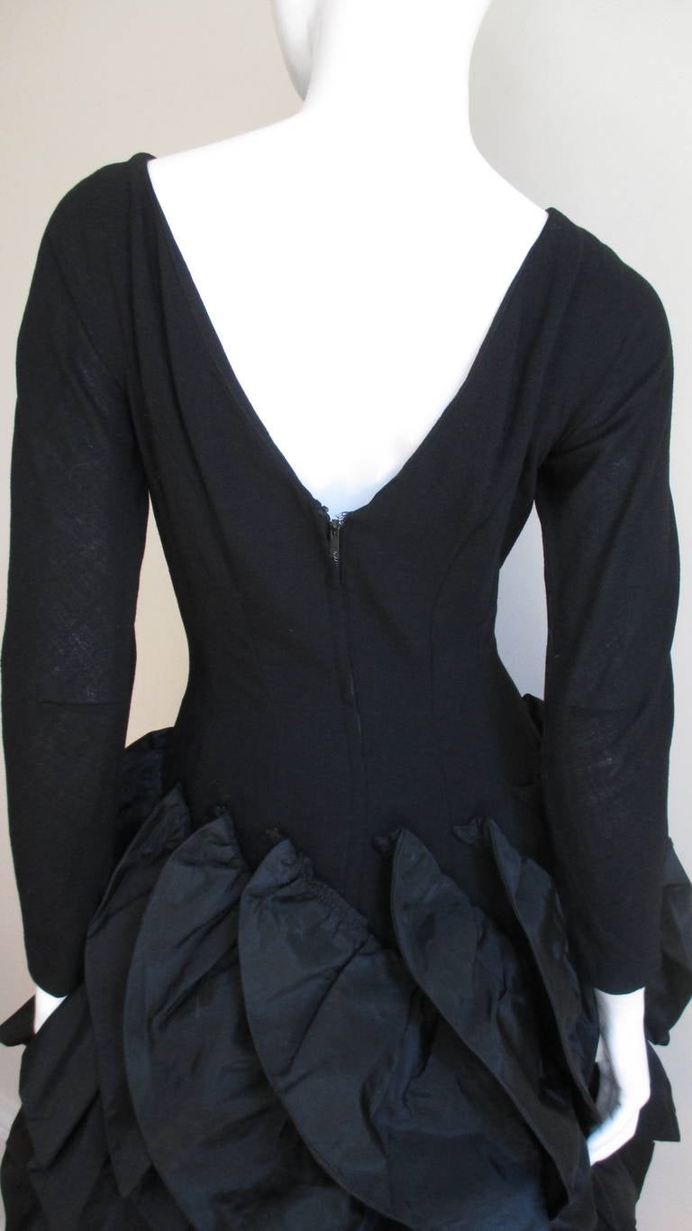 1950s Betty Carol Sculptural Ruffle Dress 2