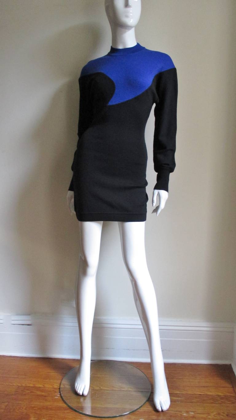 color block sweater dress