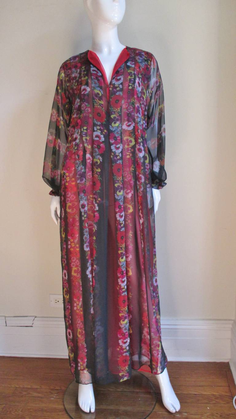 Giorgio Sant'Angelo Silk Maxi Dress 1970s For Sale 1