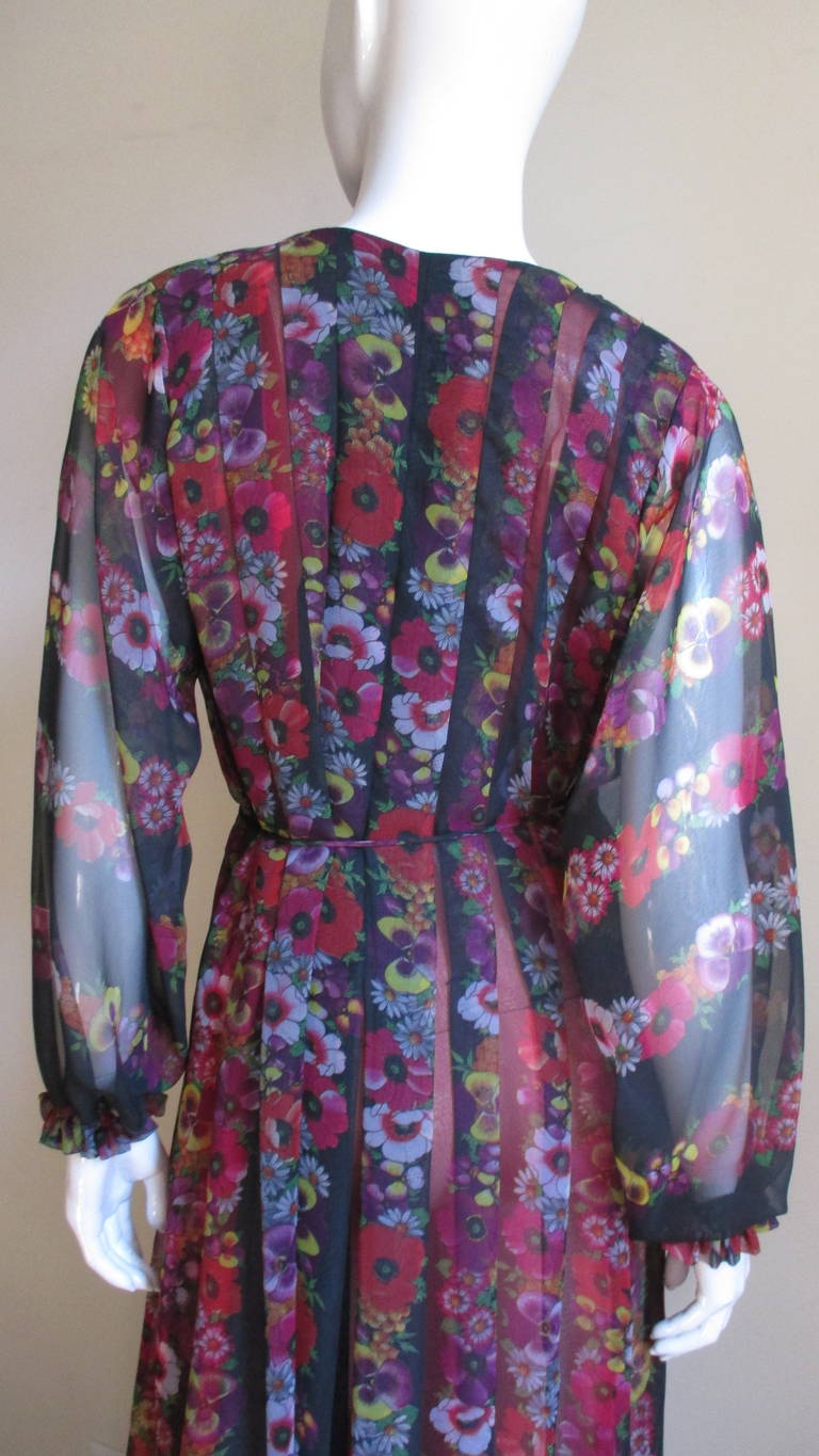 Giorgio Sant'Angelo Silk Maxi Dress 1970s For Sale 2