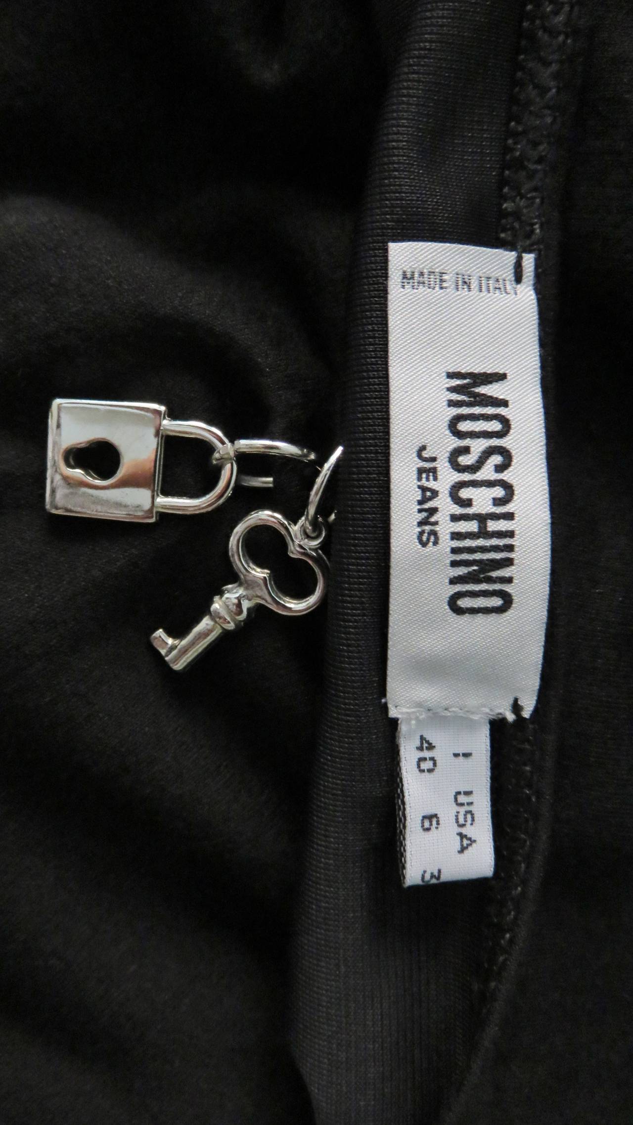 Moschino Dress with Metal Lock and Key Charms  3