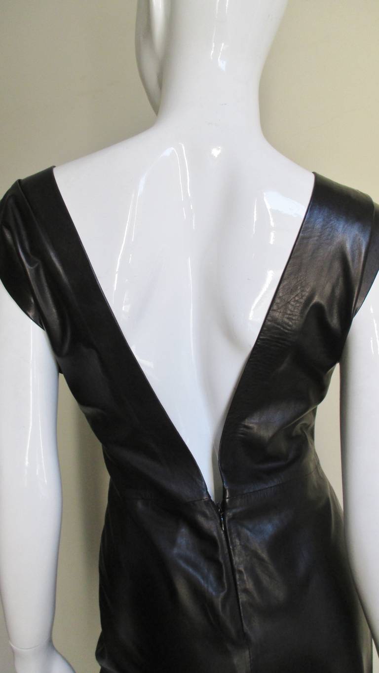 Women's Gianni Versace New Leather Dress 1990s For Sale