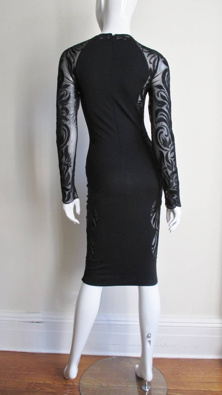Versace Hourglass Dress With Lace Sides  3