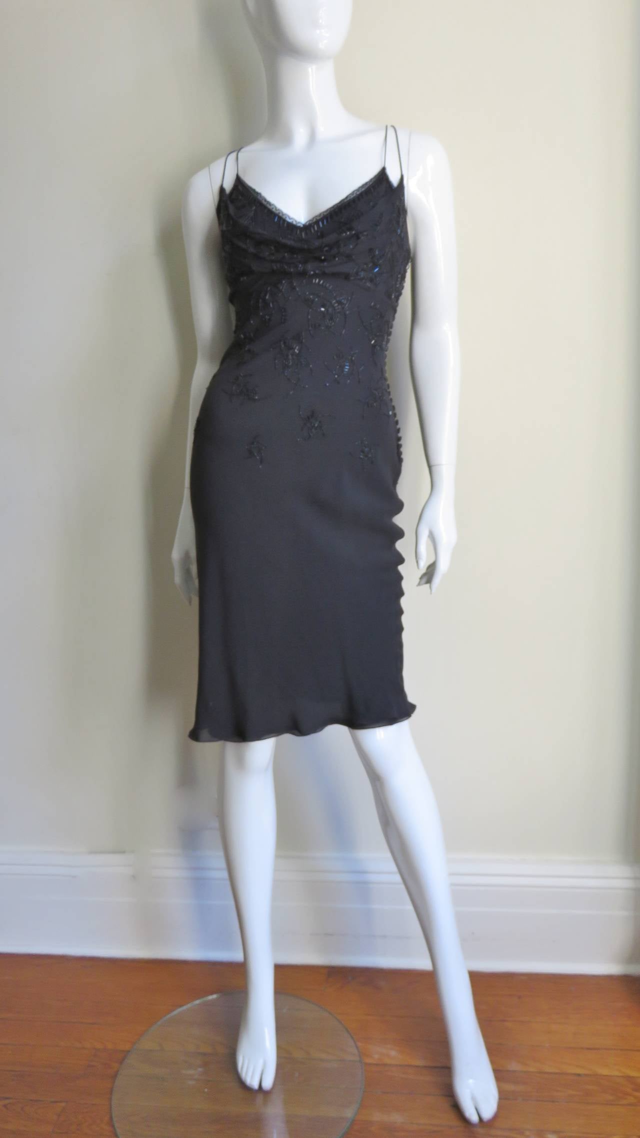 Christian Dior Beaded Slip Dress For Sale at 1stdibs