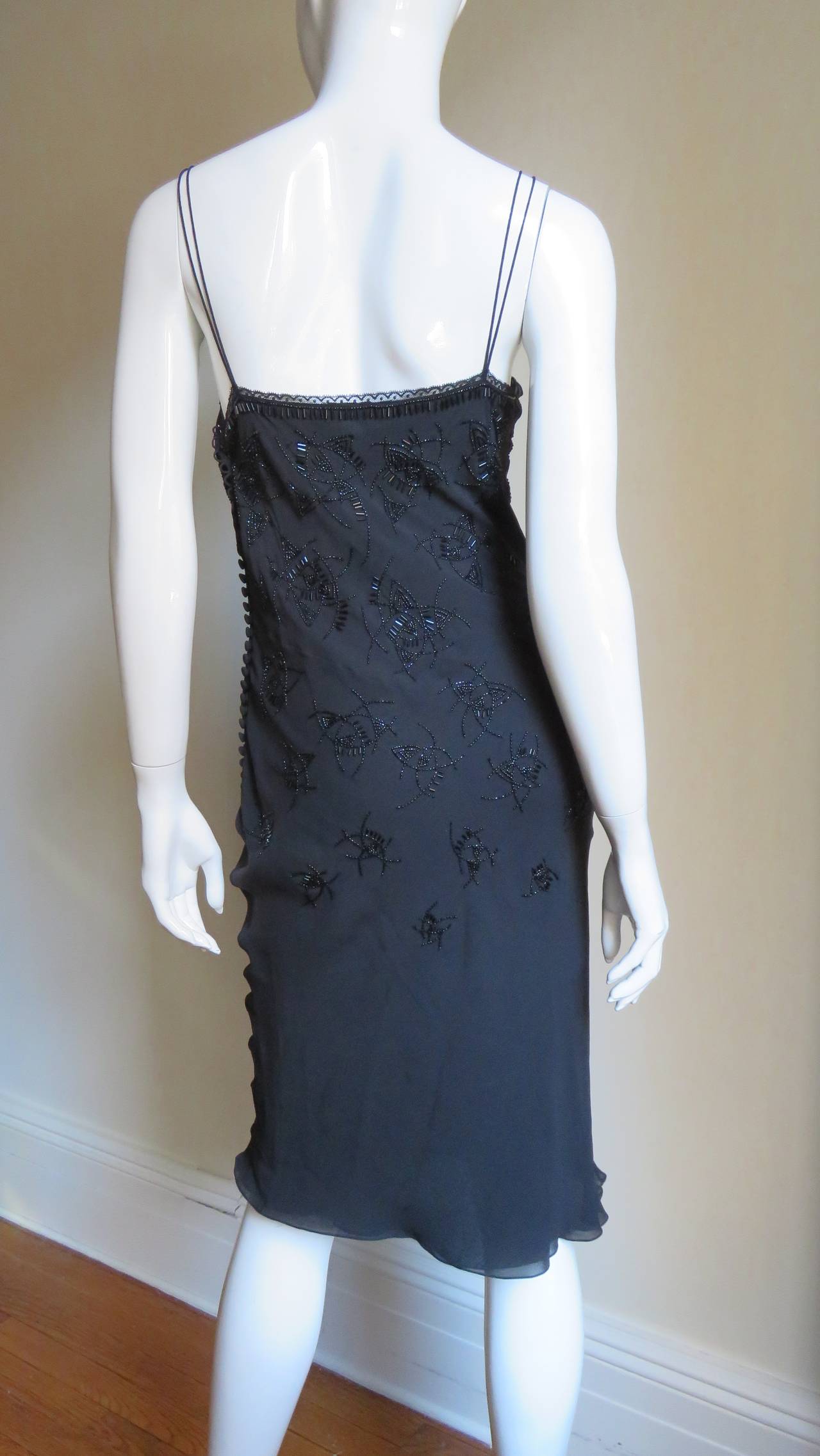 Christian Dior Beaded Slip Dress For Sale at 1stdibs