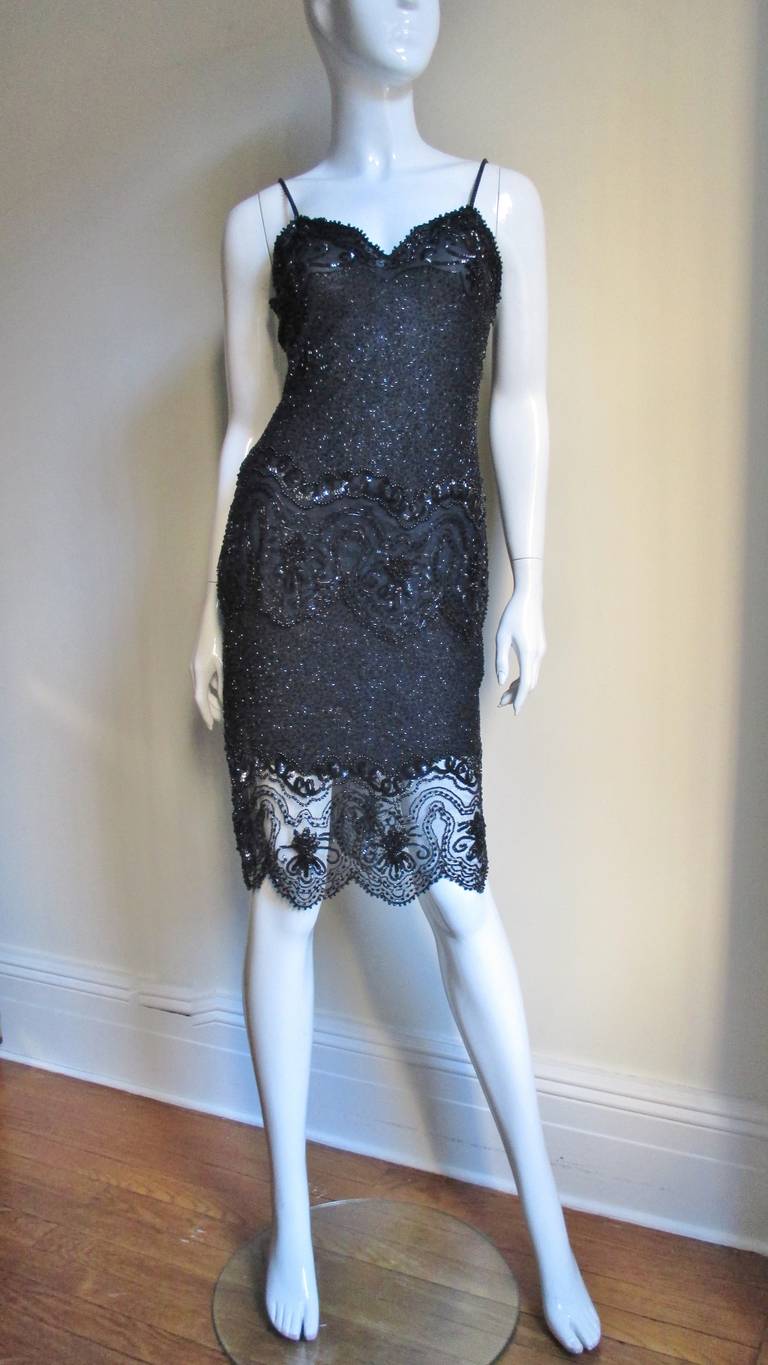 1990s Fabrice Couture Beaded Camisole and Skirt 1