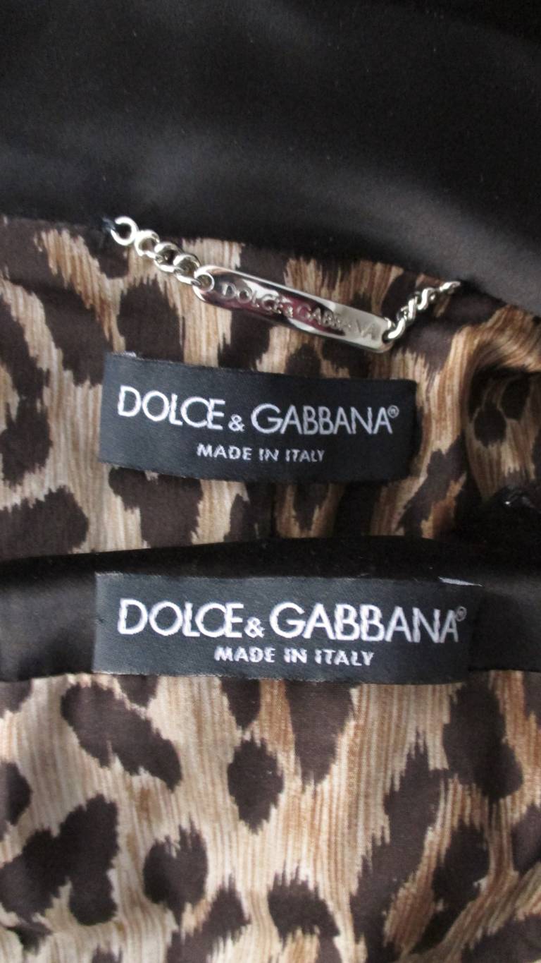 Dolce & Gabbana Leopard Lined Bodycon Dress & Coat 5