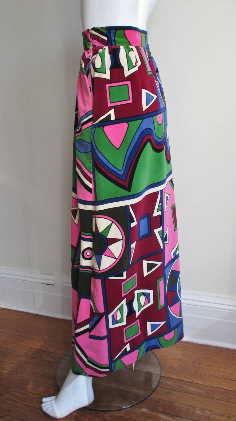 1960's Mignon Mod Maxi Skirt In Good Condition In Water Mill, NY