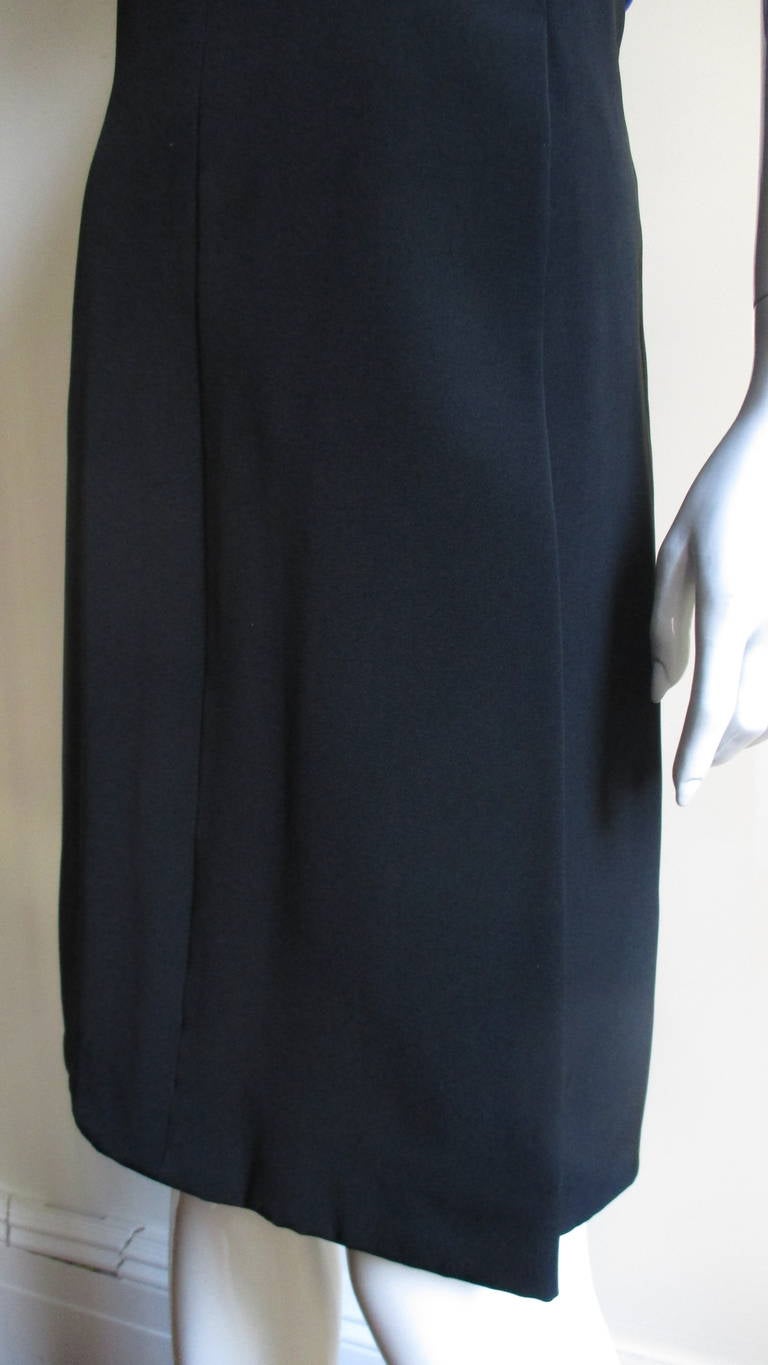 Black Donald Brooks Dress with Hardware 1960s For Sale
