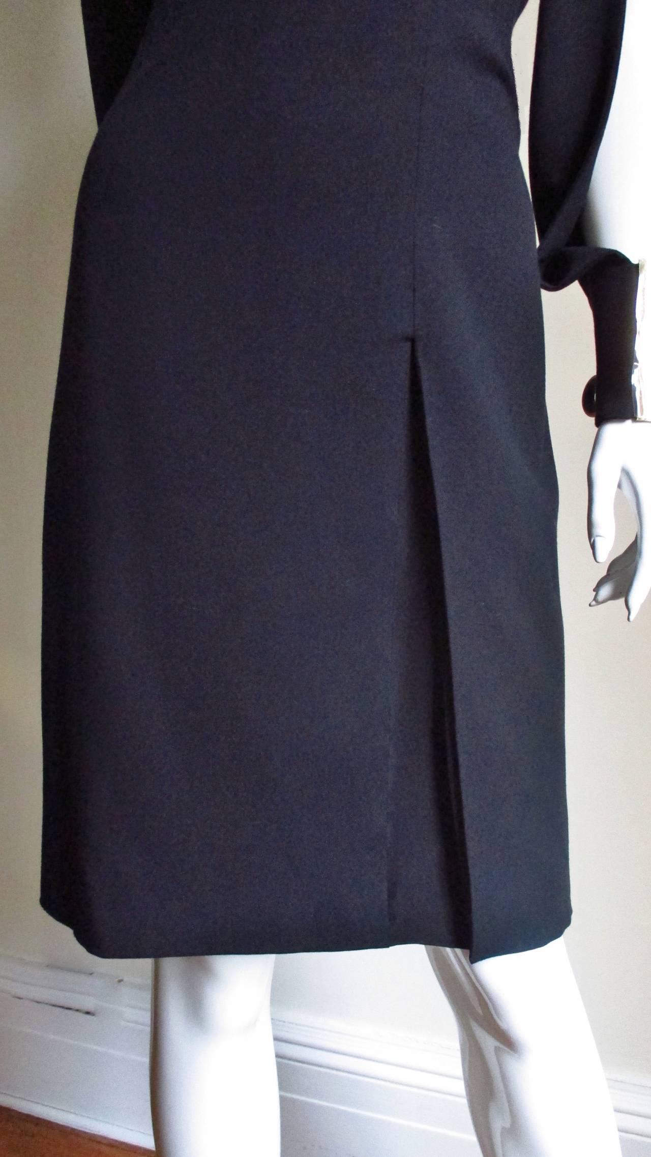 black silk dress with split