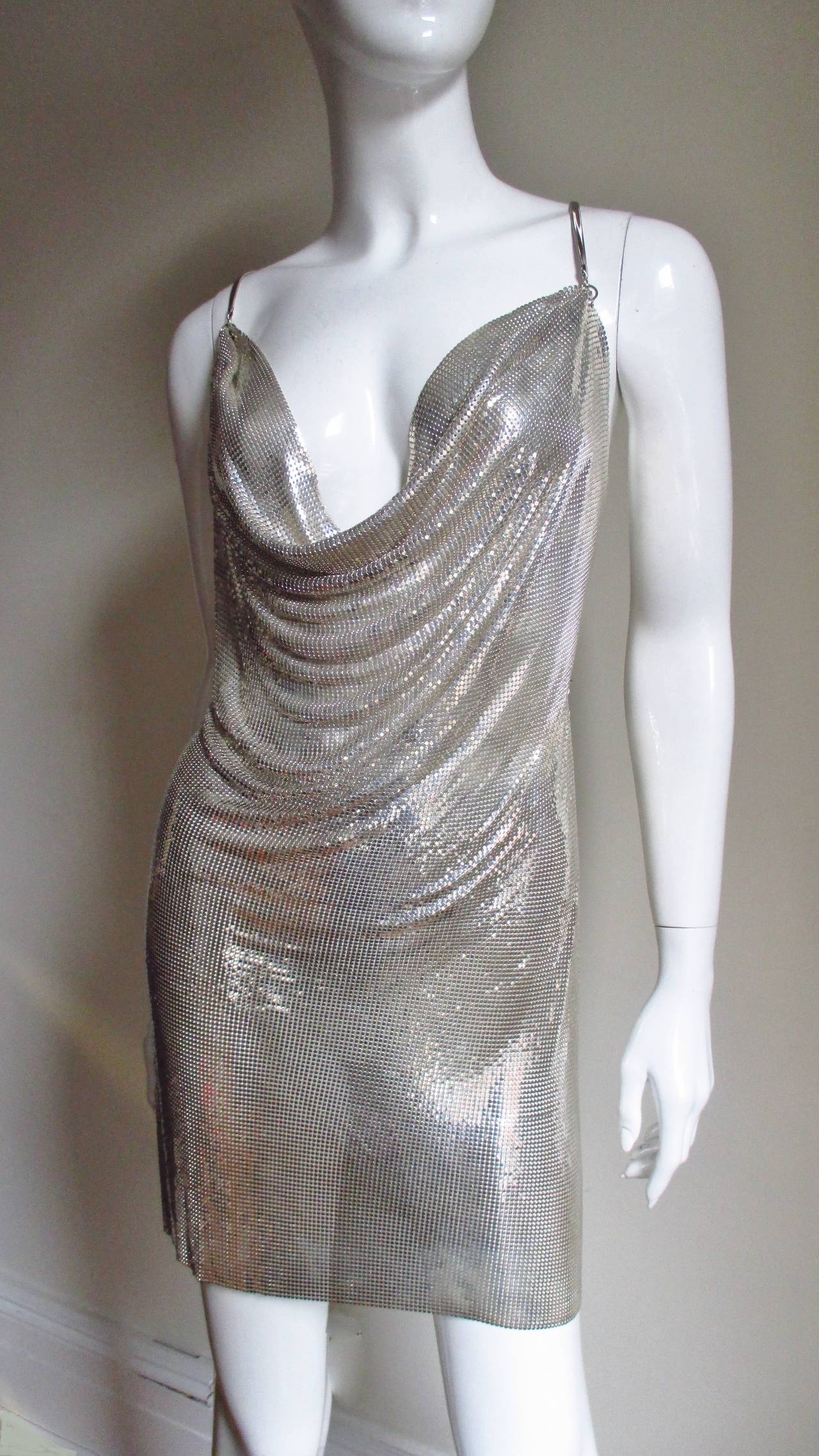 Buy silver metal mesh dress> OFF-59%