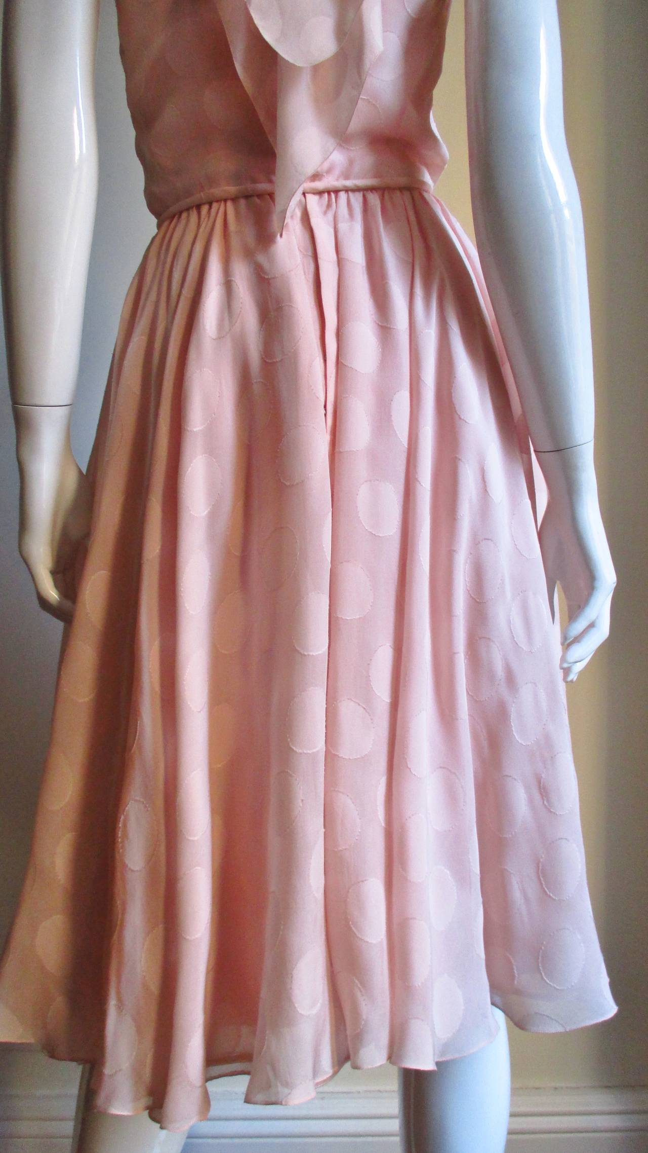1950s Christian Dior Numbered Silk Halter Dress 4