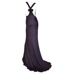 Gucci Plunge Front Gown With Train