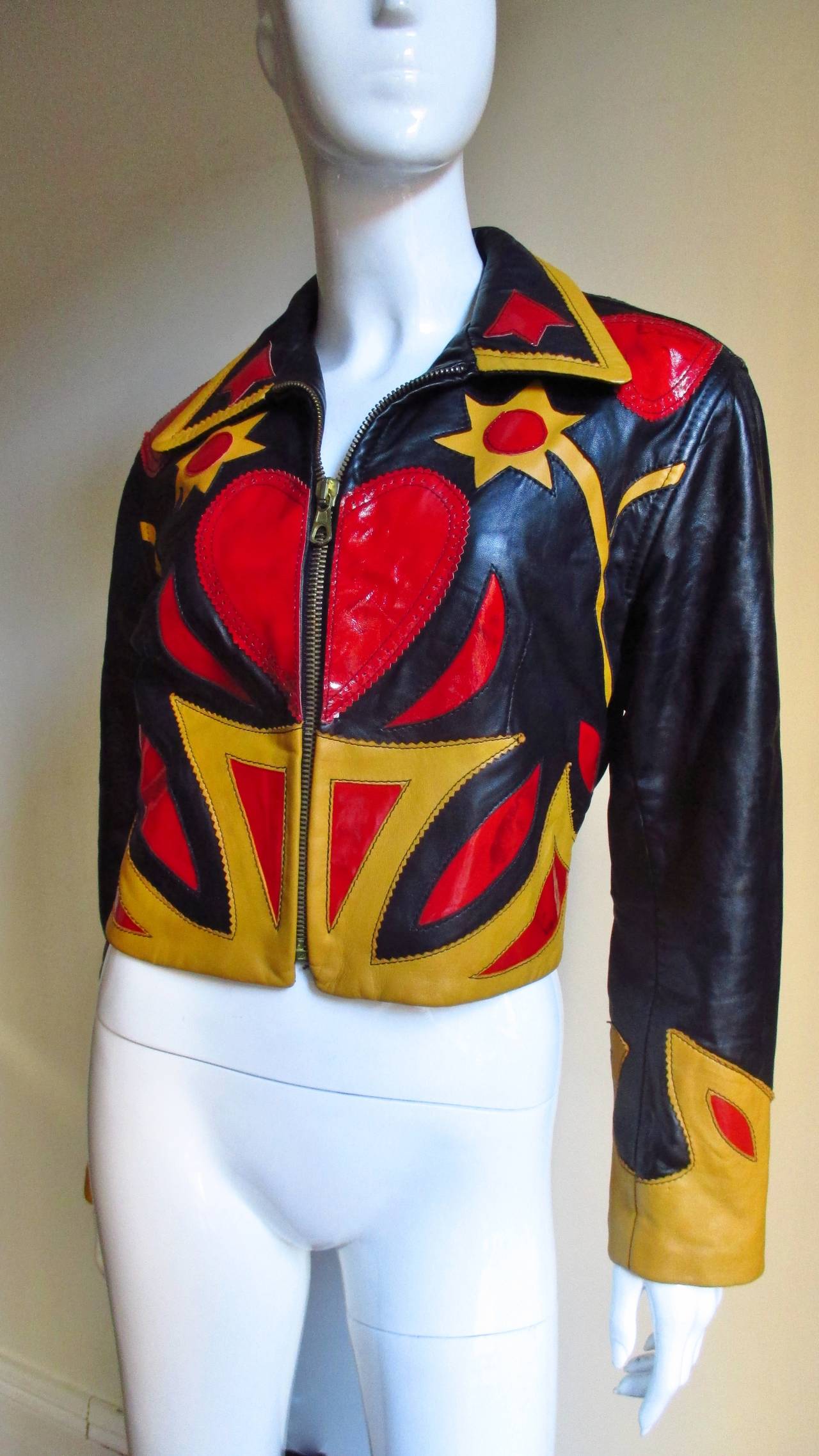 Women's Fabulous Moschino Detailed Leather ' Heart ' Jacket