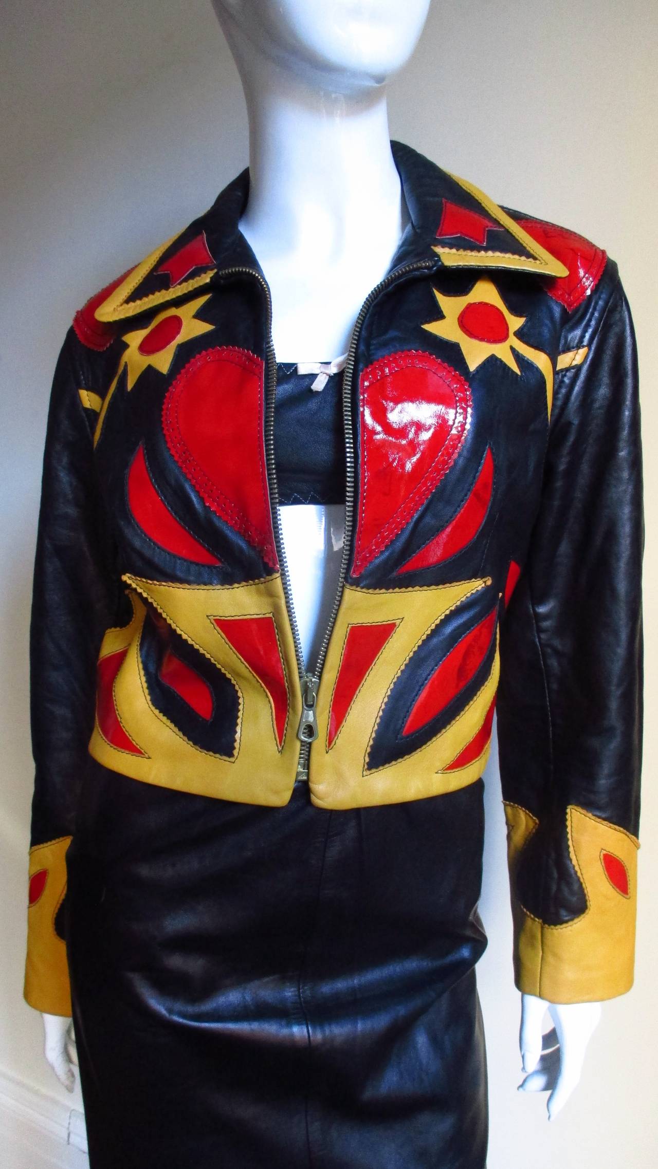 Fabulous Moschino Detailed Leather ' Heart ' Jacket 2