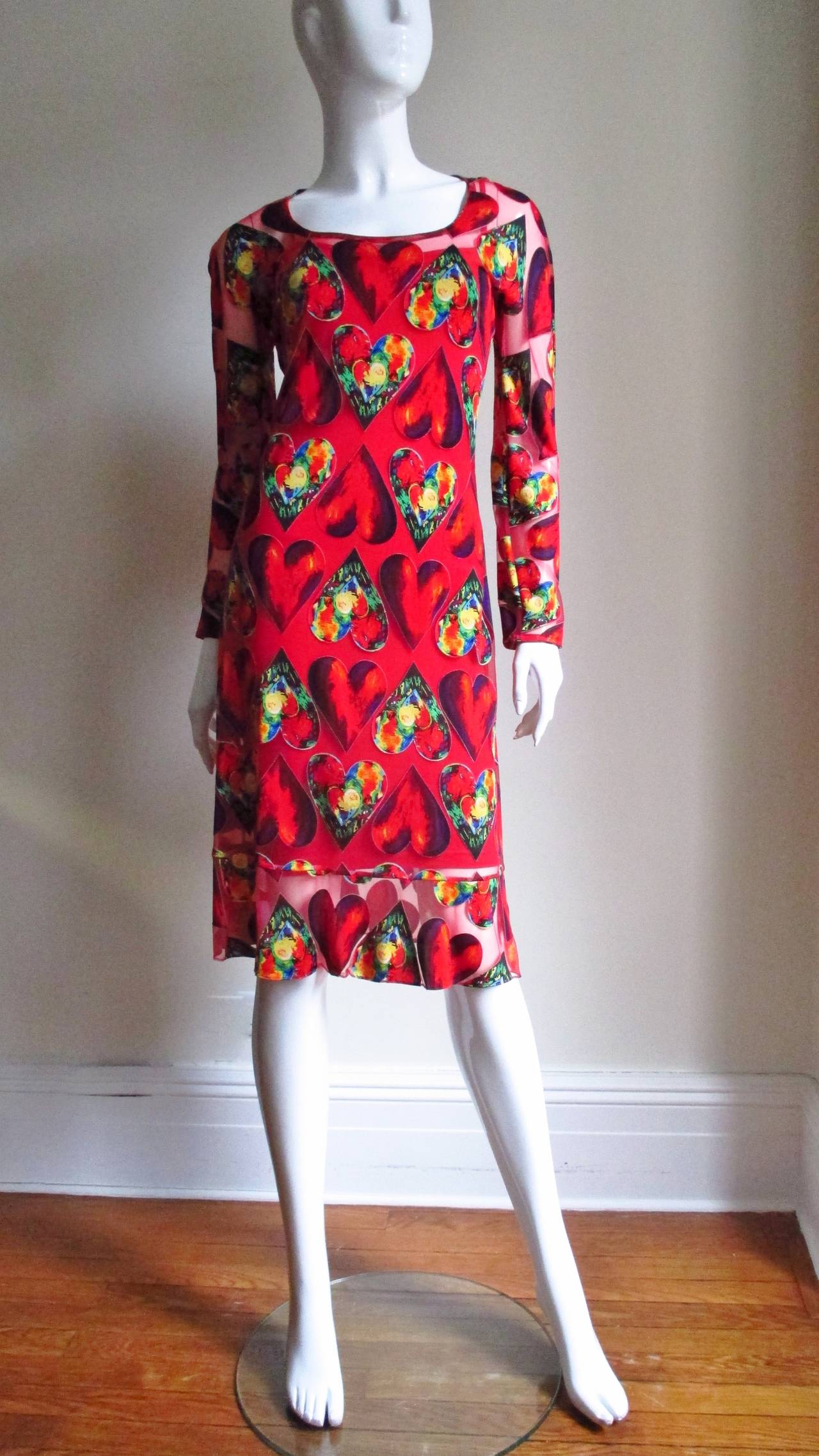 Women's 1990's Gianni Versace Heart Dress