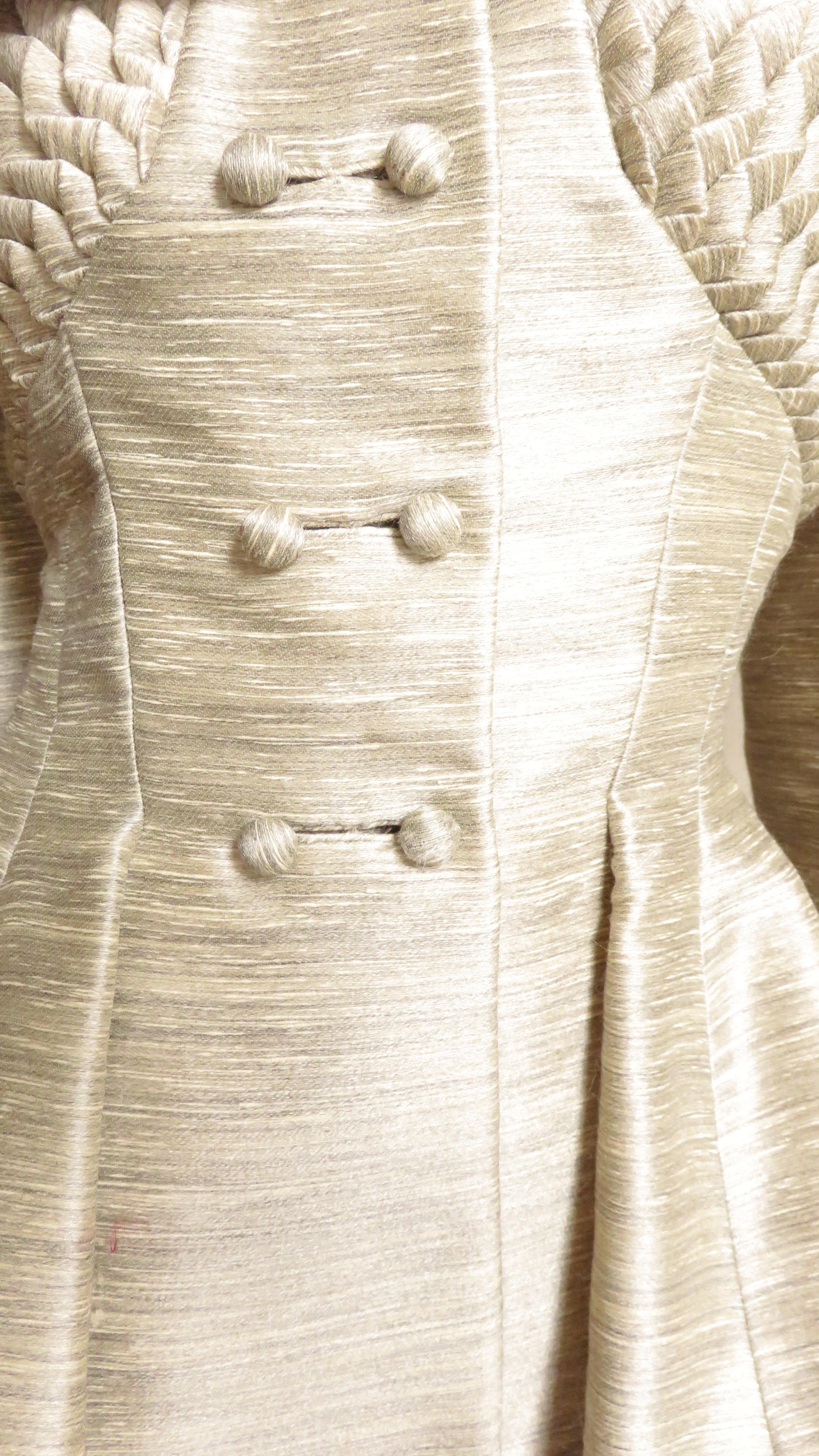 1940s Lilli Ann Silk Jacket with Elaborate Detail In Good Condition For Sale In Water Mill, NY