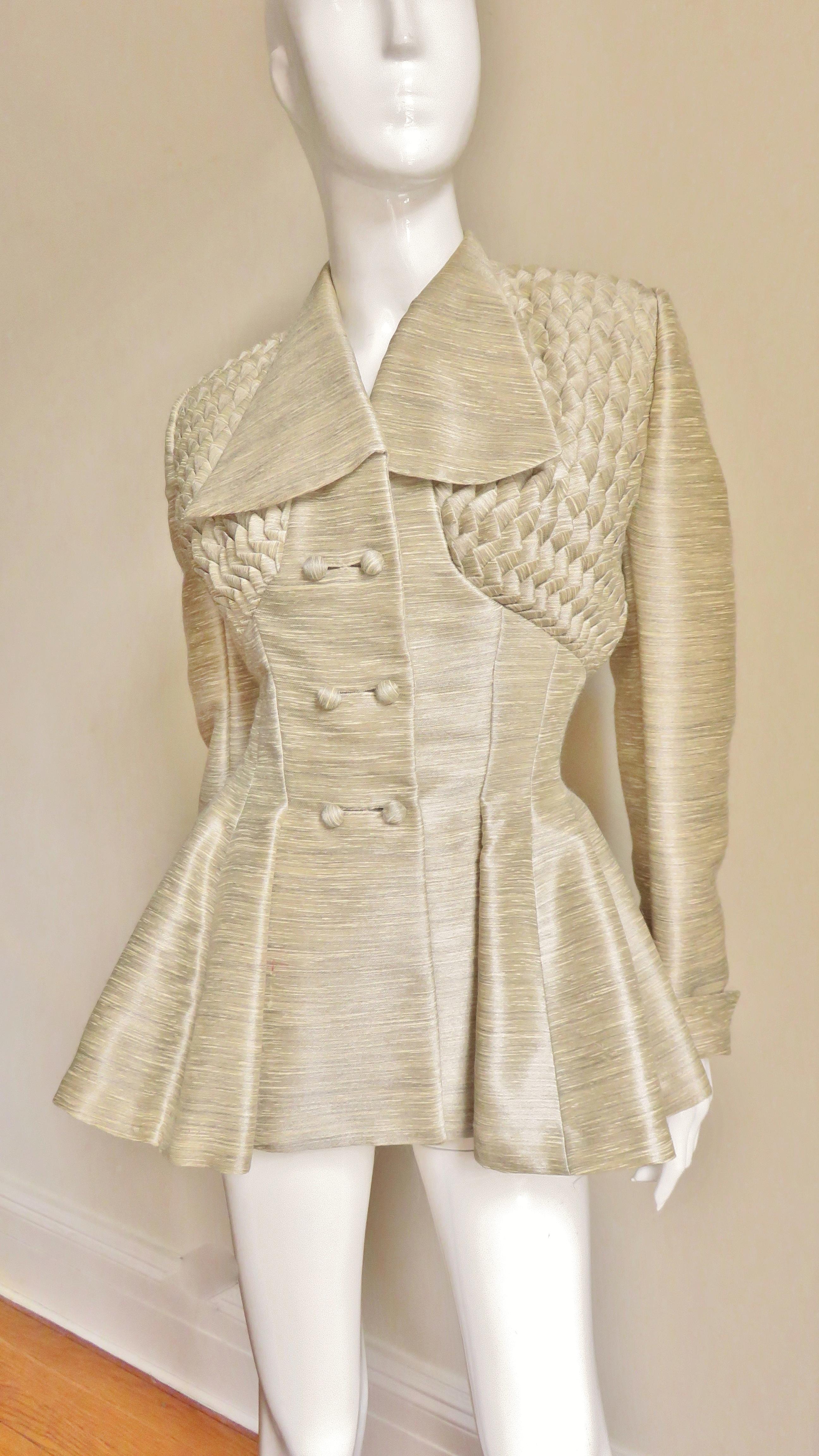 1940s Lilli Ann Silk Jacket with Elaborate Detail For Sale 1