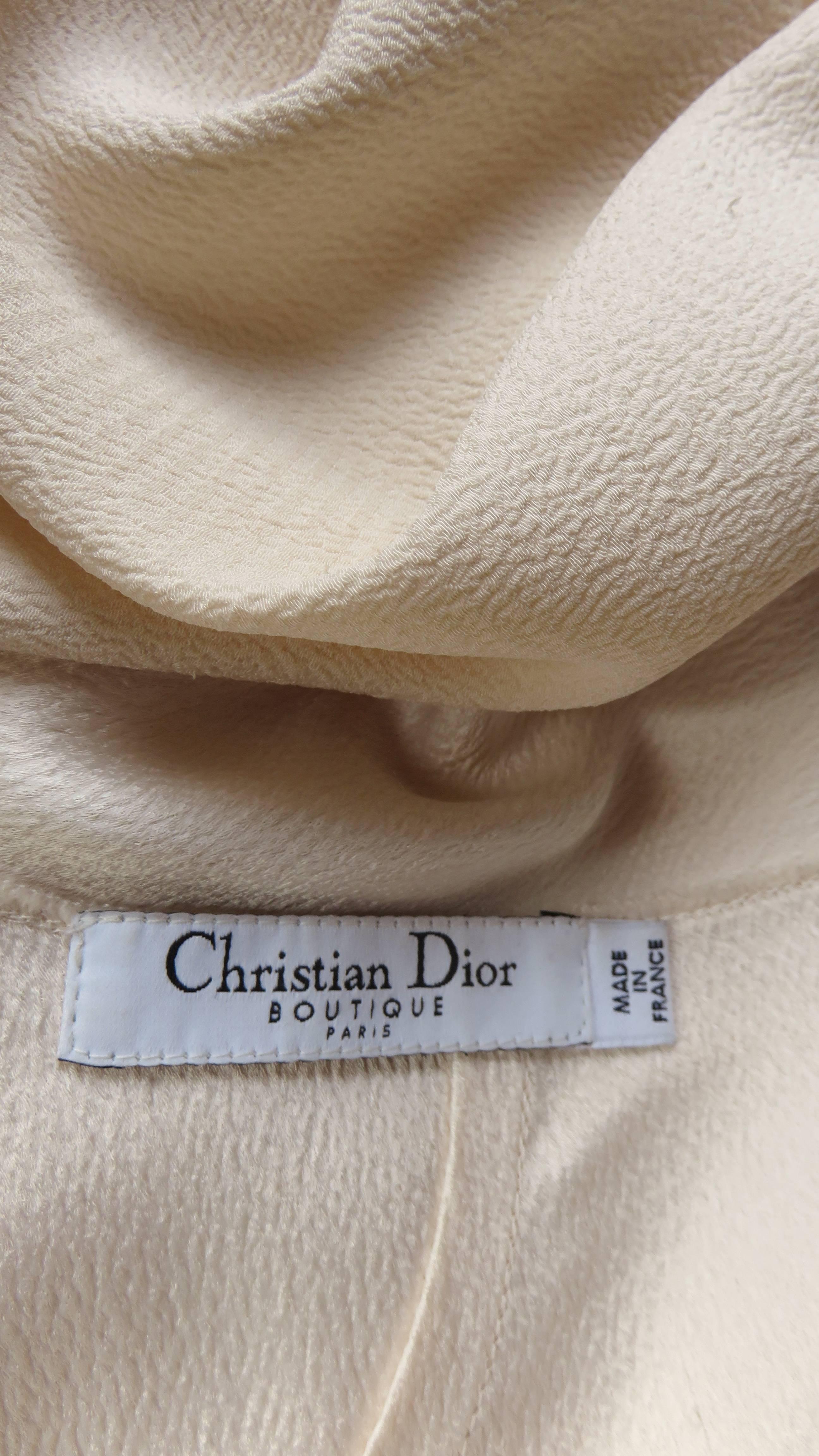 Christian Dior 1990s Blush Seam Detail Silk Gown 10