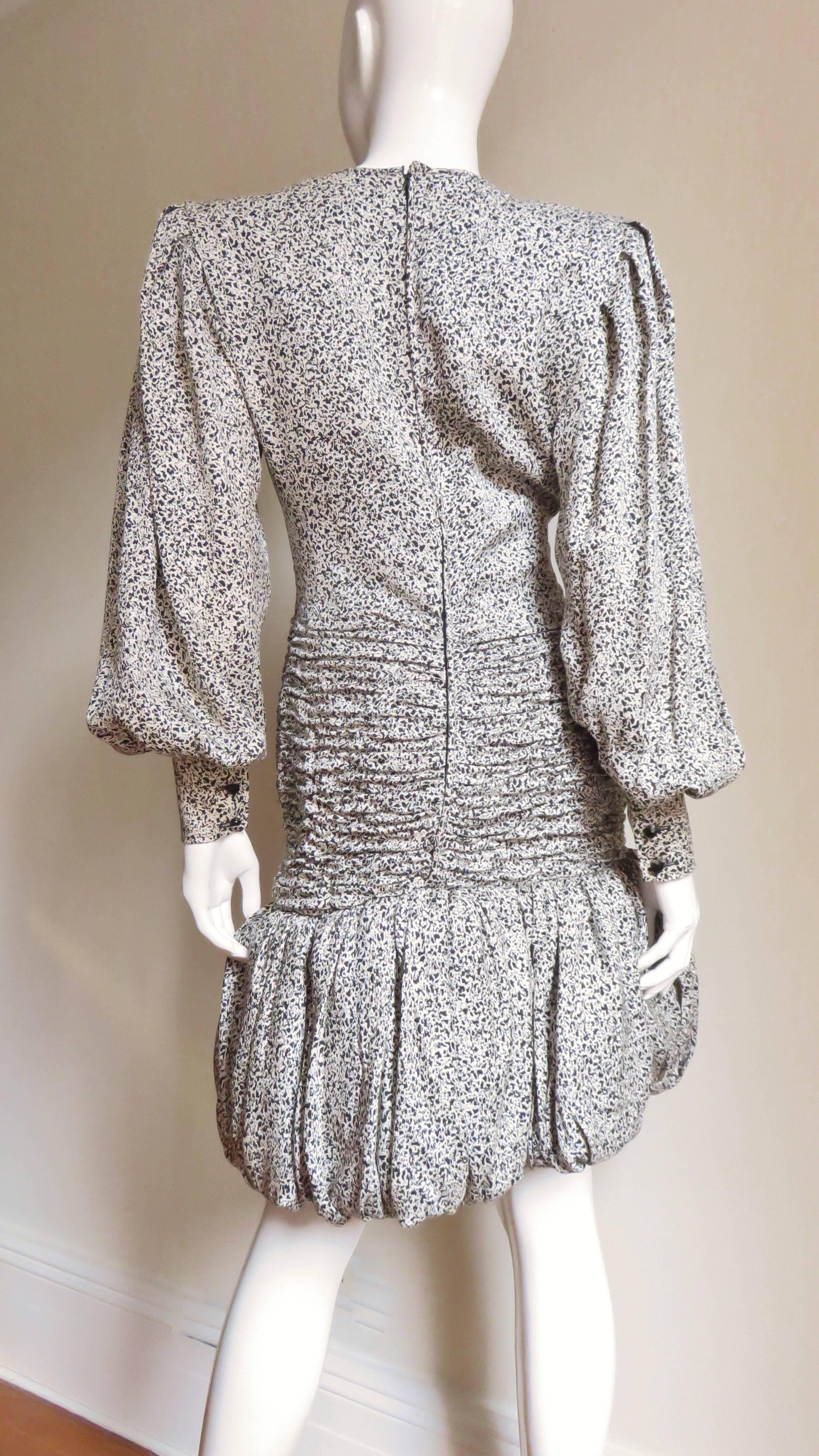Emanuel Ungaro Silk Dress 1980s For Sale 4