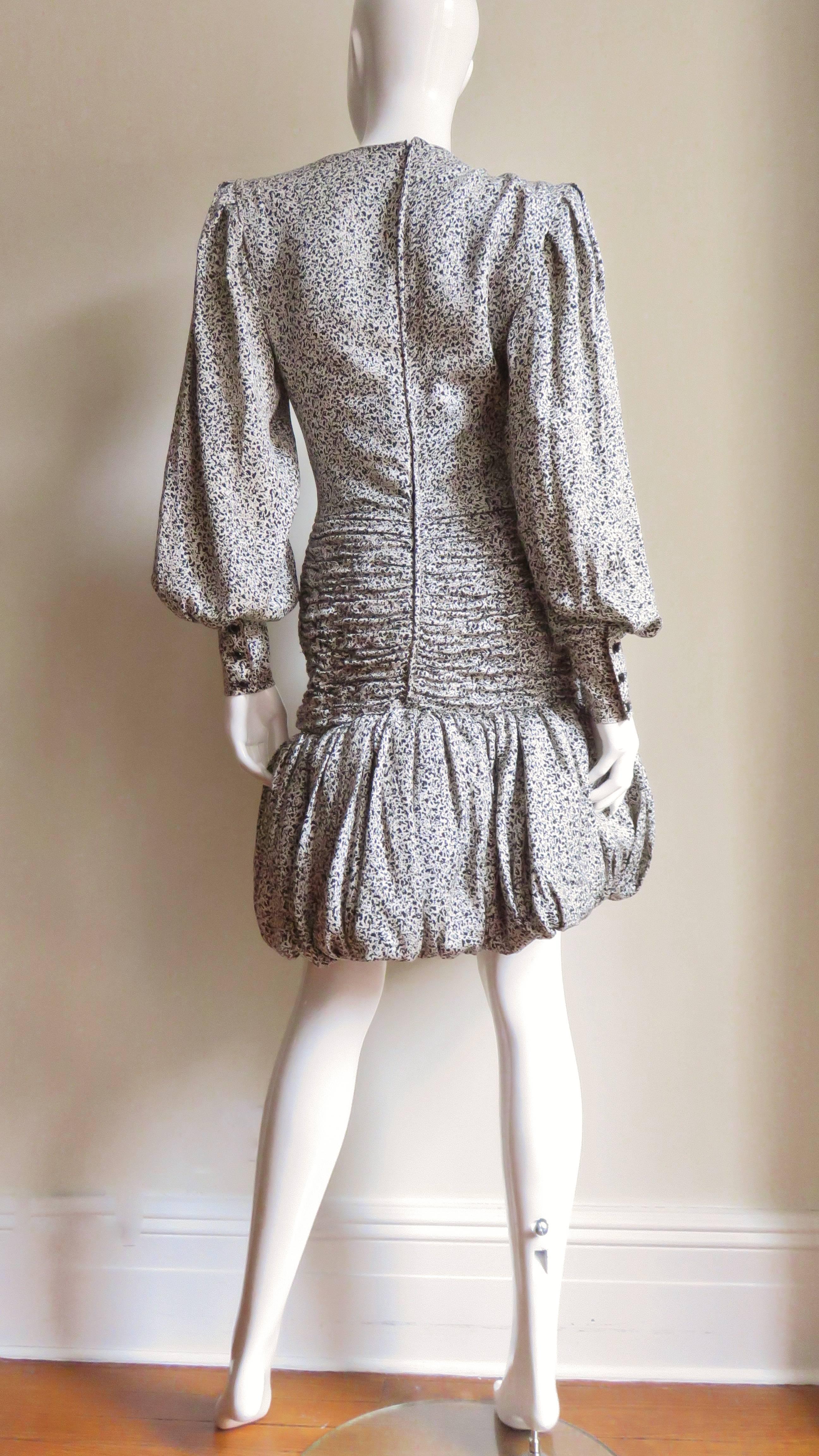 Emanuel Ungaro Silk Dress 1980s For Sale 7