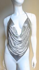 Studio A. Silver con maglia metallica Vintage Halter