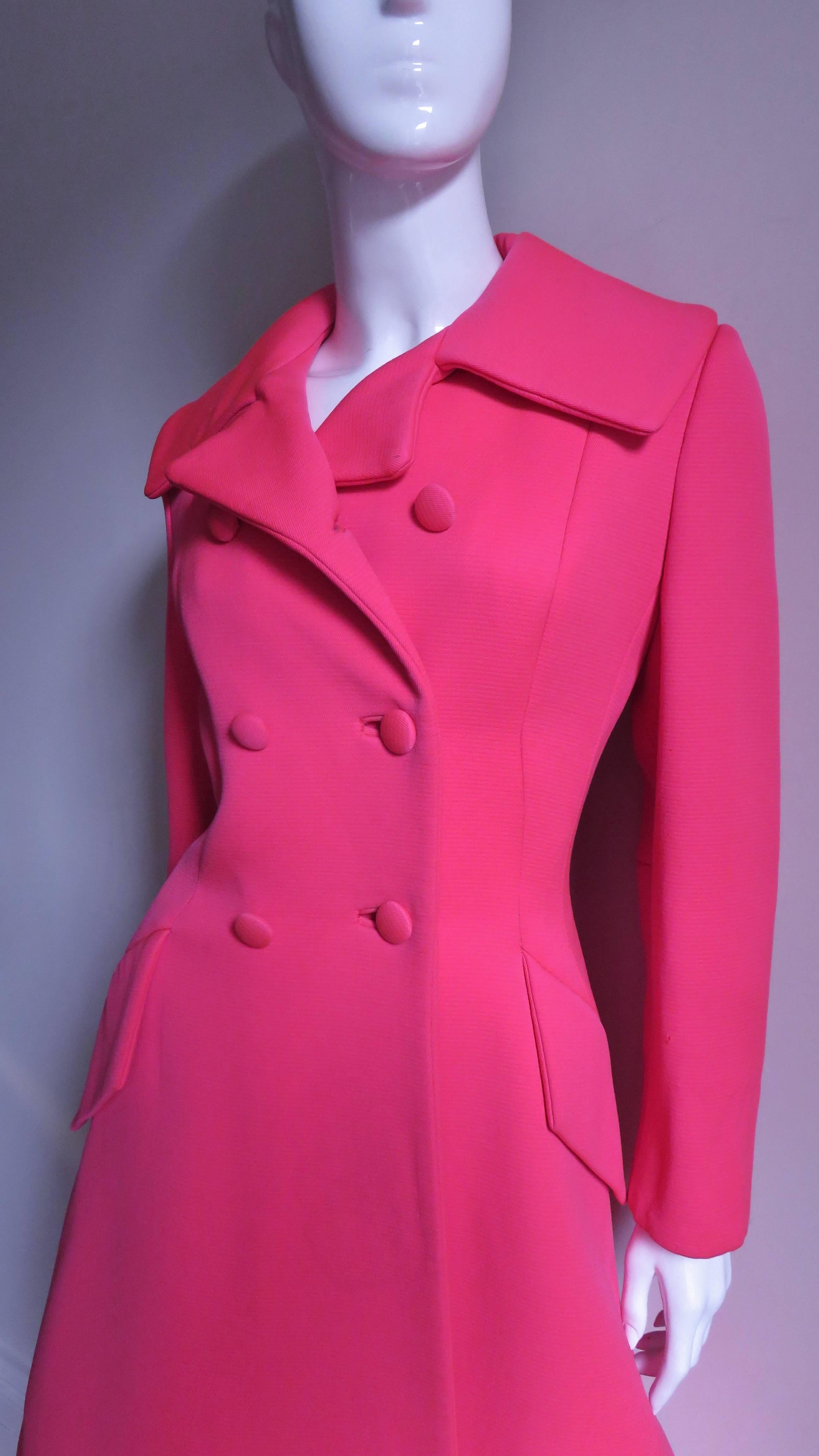 pink lilli ann coat