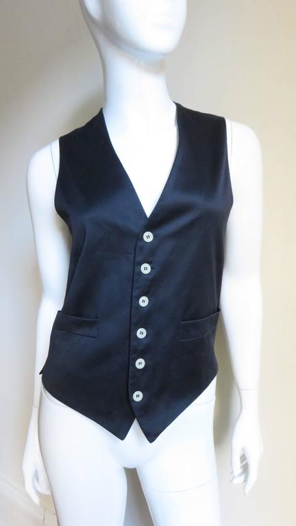 1990s Moschino Vintage Question Mark Vest For Sale at 1stdibs