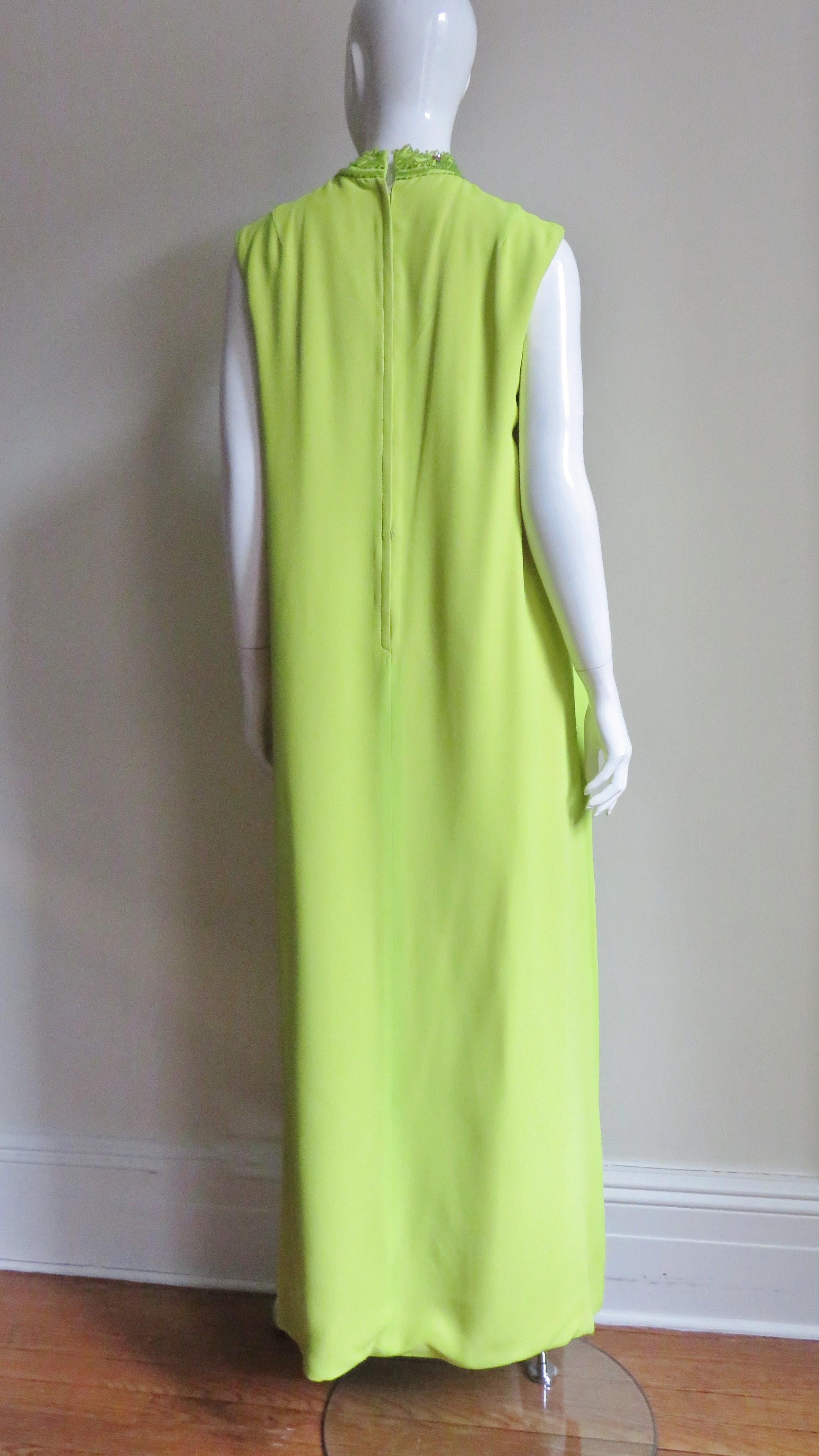 1960s Junior Vogue Color Block Maxi Dress 2