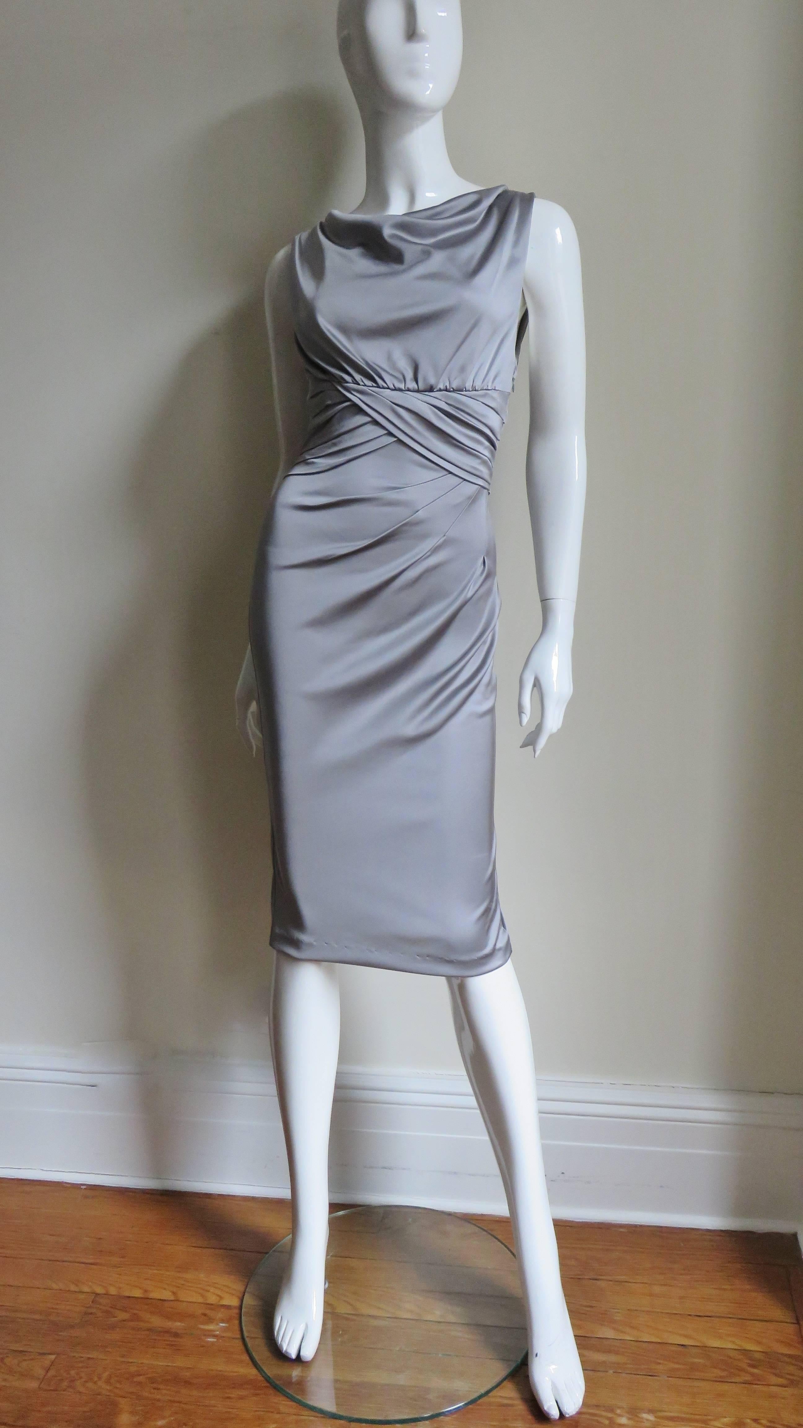 Valentino Silk Jersey Bodycon Dress For Sale 2
